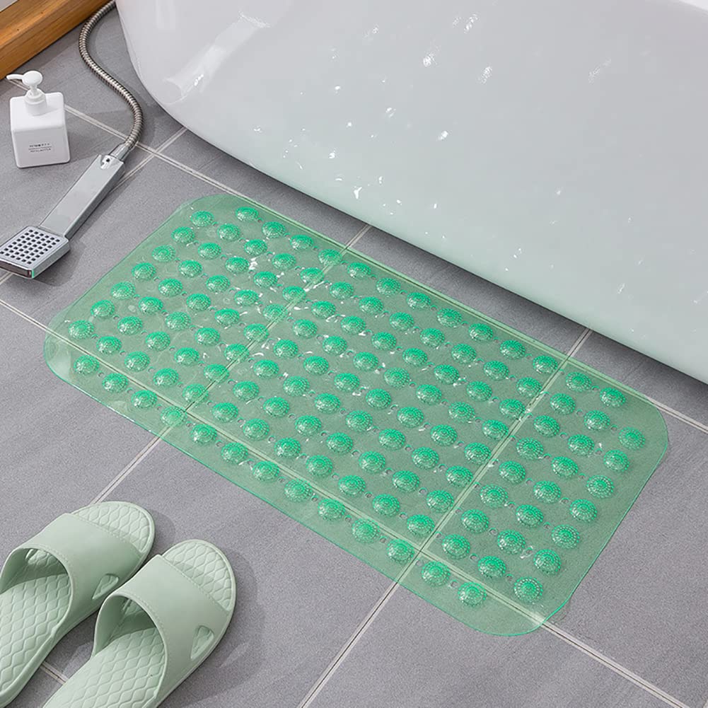 Duschmatte, Badematte, rutschfeste for Badewanne, Lange Duschmatte(Green)