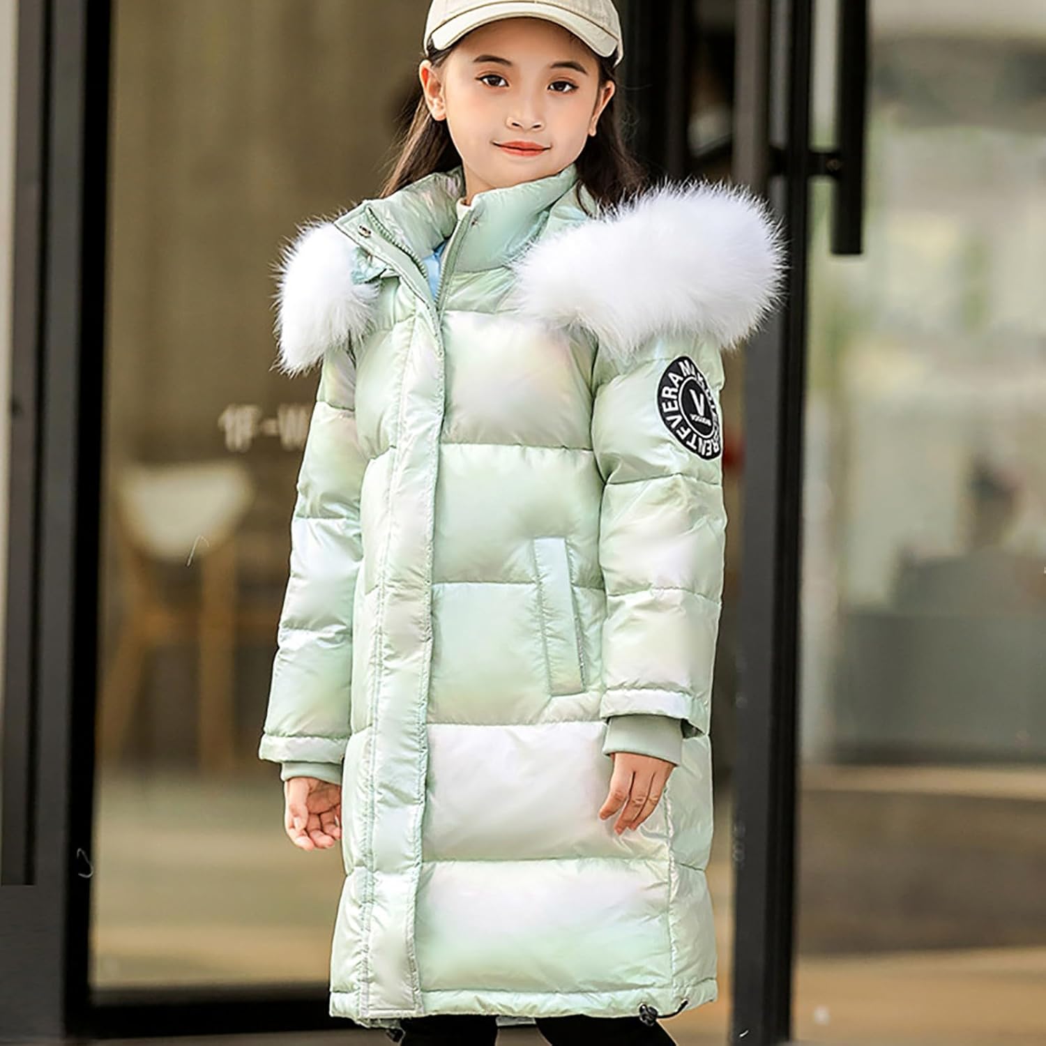 Boys Girls Long Parka Coats Winter Thick Quilted Insulated Puffer Jackets Kids Outdoor Waterproof Ski Down Outwear