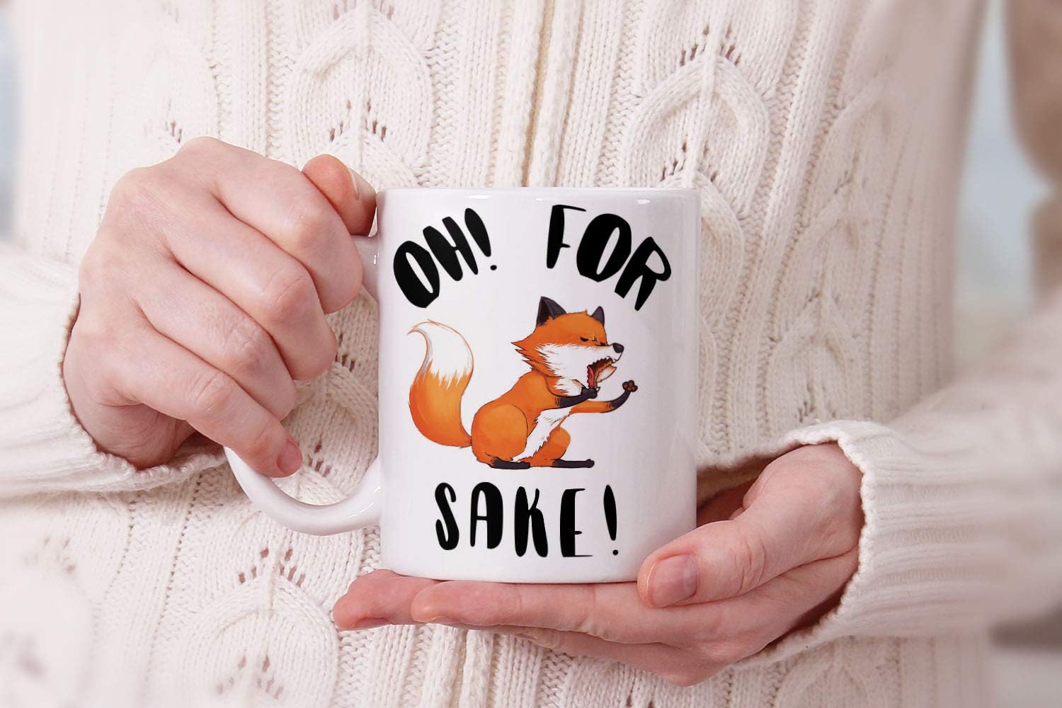 MUGBREW Funny Humor Satire Mugs, Oh For Fox Sake Ceramic Coffee Mug Tea Cup, 11 OZ - Image 7