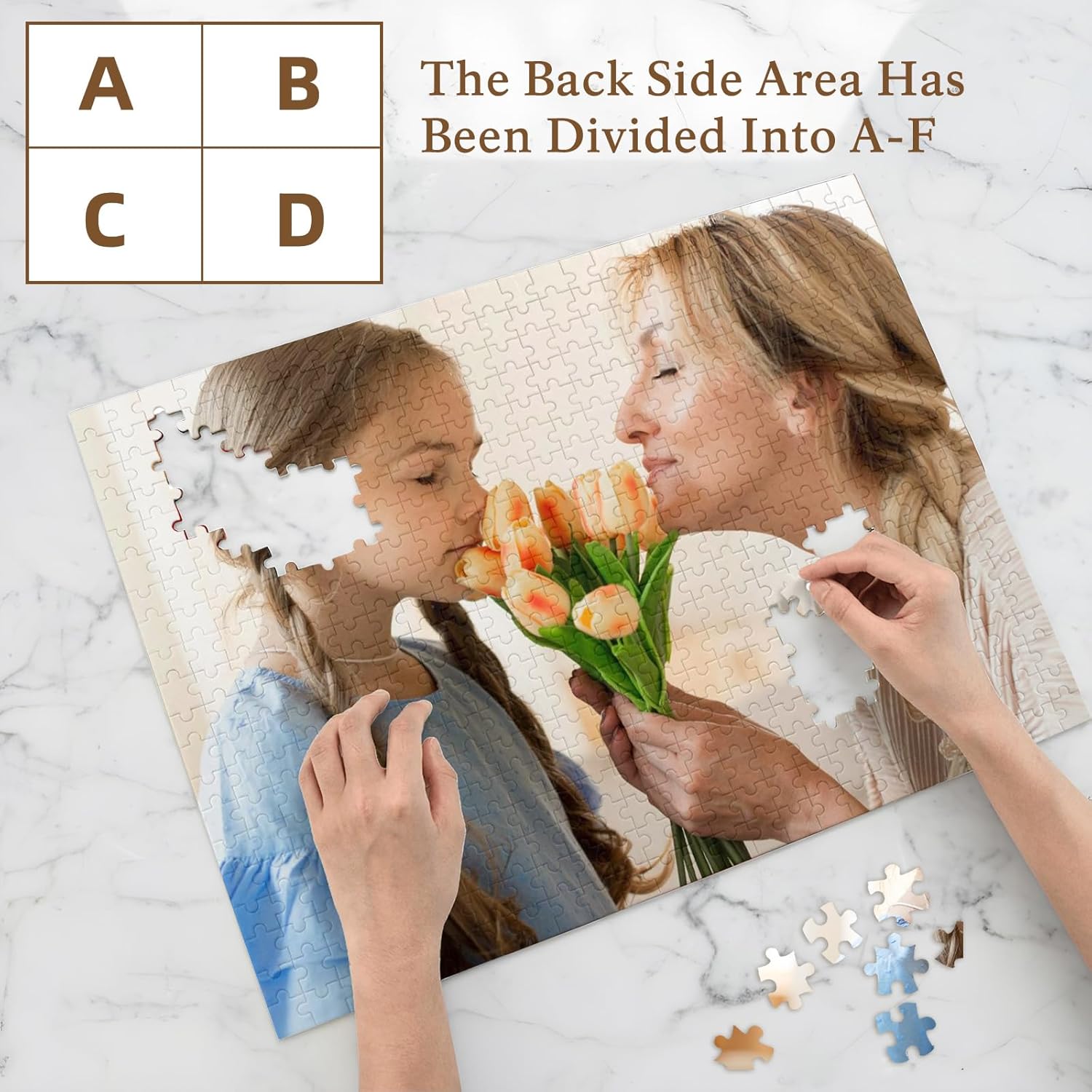 Custom Puzzle from Photos Personalized Puzzle 300/500/1000 Pieces, Jigsaw for Mother's Day, Friends, Chritsmas, Gift