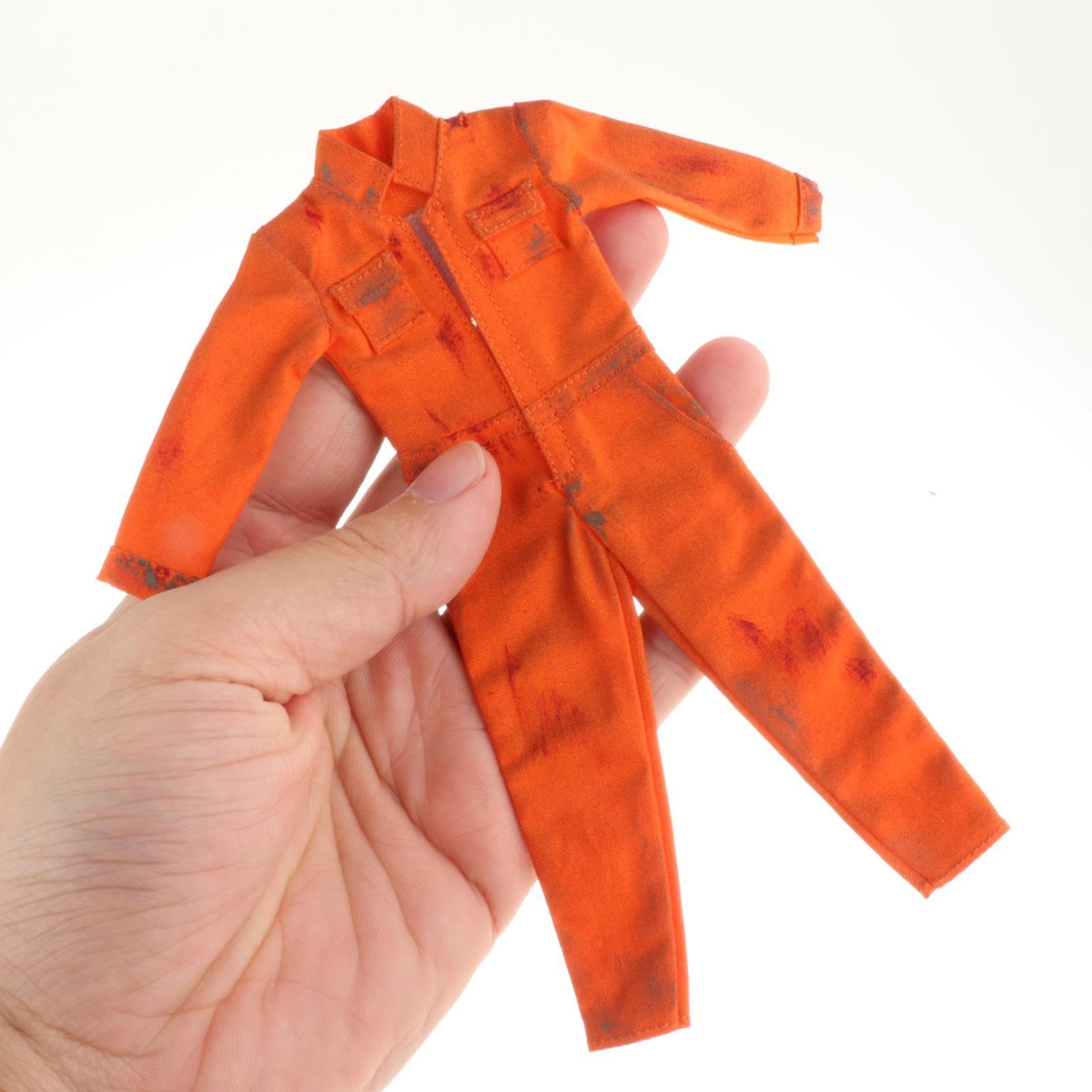 Ropa para Muñeco Masculina con Accesorios para Figuras de Acción de Escala 1/12 Vestimenta Jumpsuit Y para Muñeco BJD Confección Cuidadosa en, Amarillo
