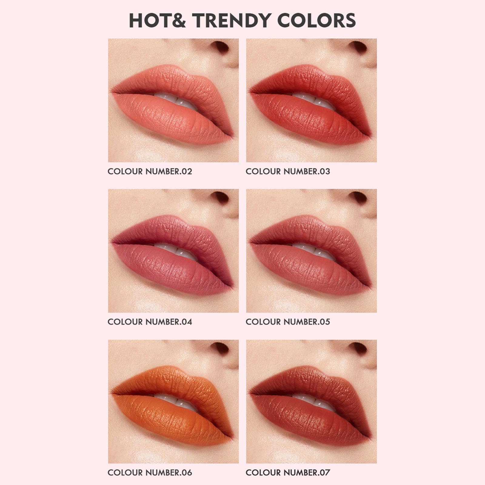 Wasserdichter Lippenstift mit mattem Samt Finish, langlebige, wischfeste Formeln, 14 Farbtöne, feuchtigkeitsspendender, nicht übertragender Lipgloss, mattierter Lippenstift