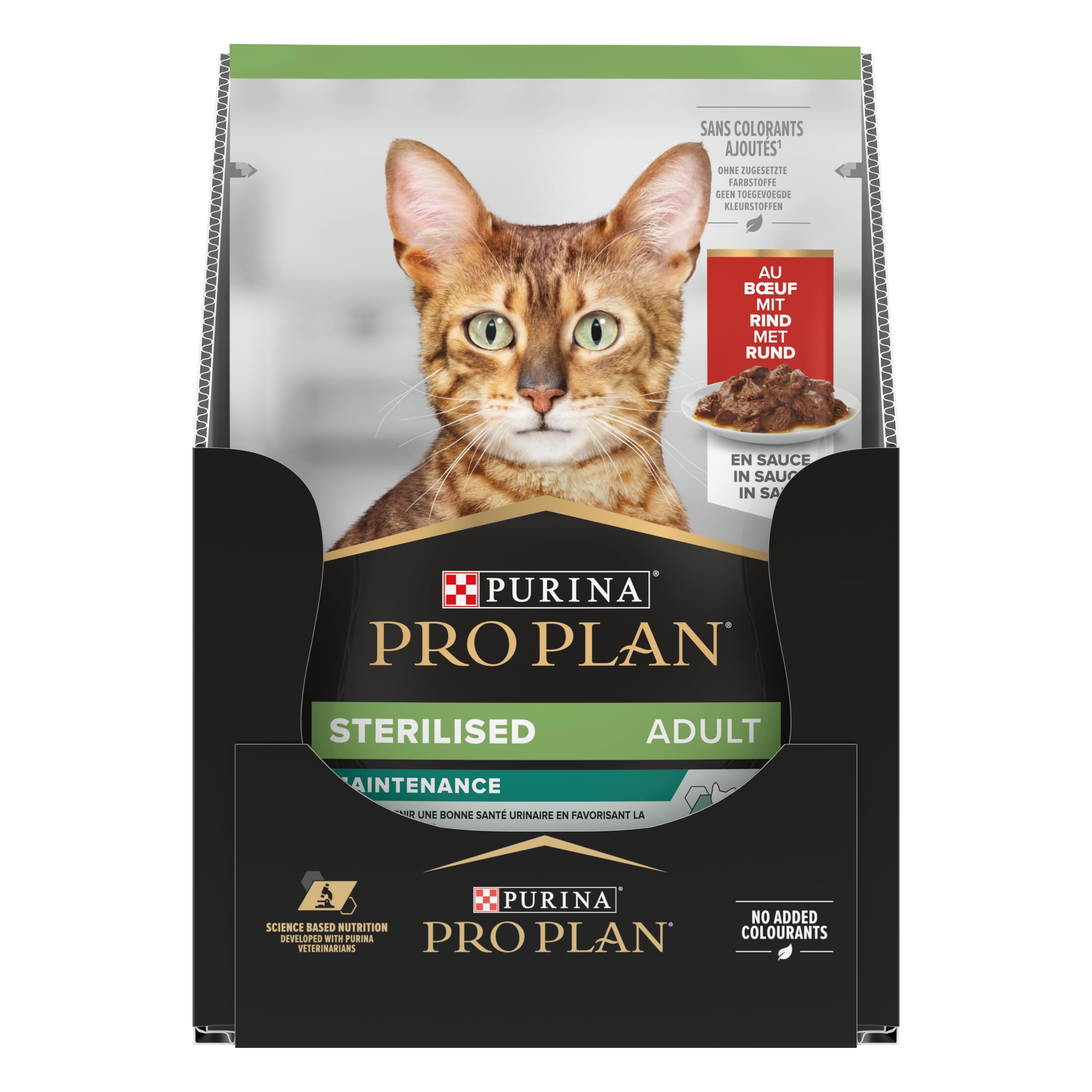 PURINA PRO PLAN STERILISED NUTRISAVOUR Katzenfutter nass für kastrierte Katzen, mit Rind, 24er Pack (24 x 85g)
