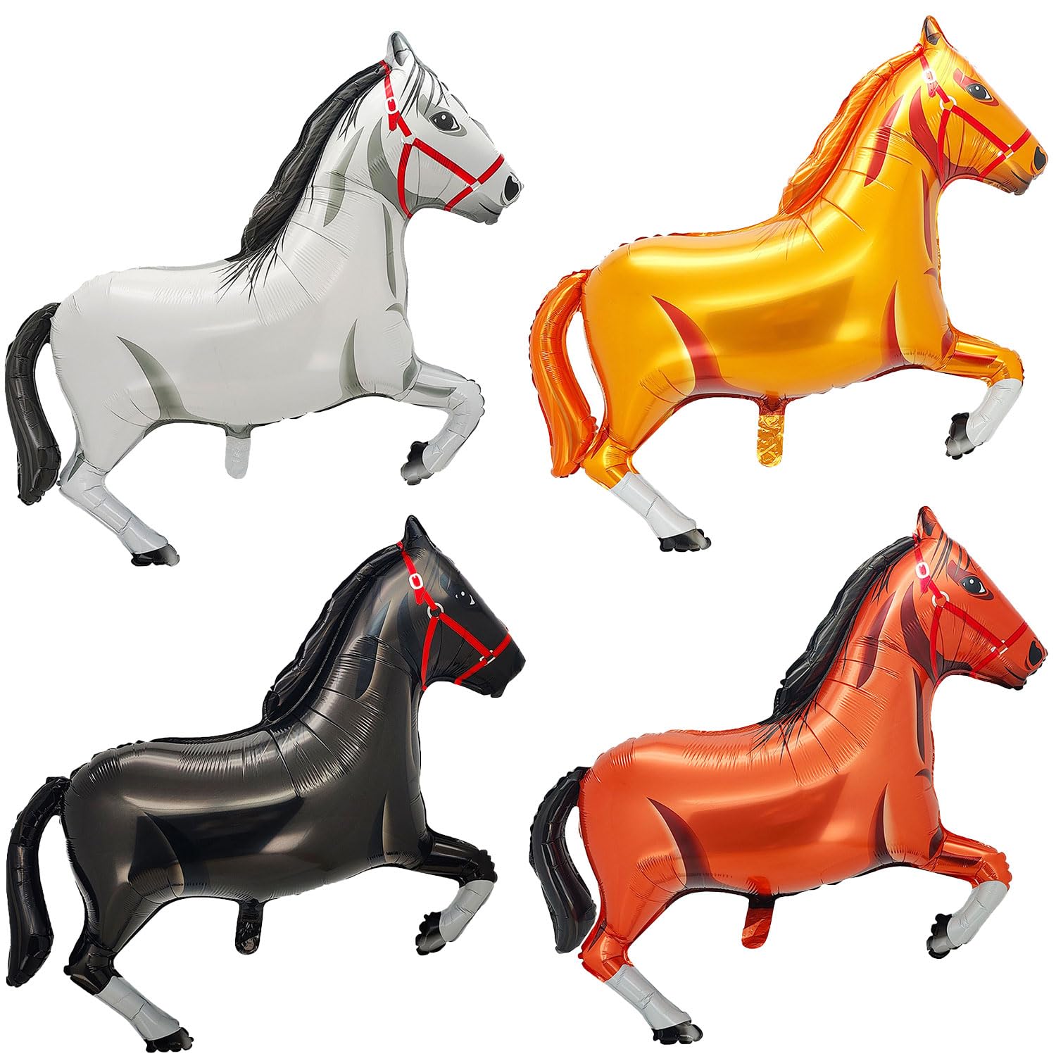 ballonfritz® Paardenballon, XXL, paardenballon, 110 x 60 x 25 cm, bruin, als verjaardagscadeau, feestdecoratie of verrassing voor de kinderverjaardag