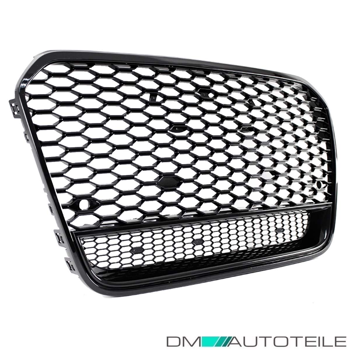DM Autoteile Sport Wabendesign Kühlergrill Hochglanz Schwarz passt für A6 4G C7 bj 10-14 außer RS6 S6
