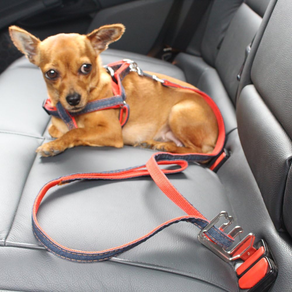 Pet Car Seat Belt Clip Dog Auto Safety Belt Buckle Alloy Metal Slivery for Small Medium Large Dogs Pets