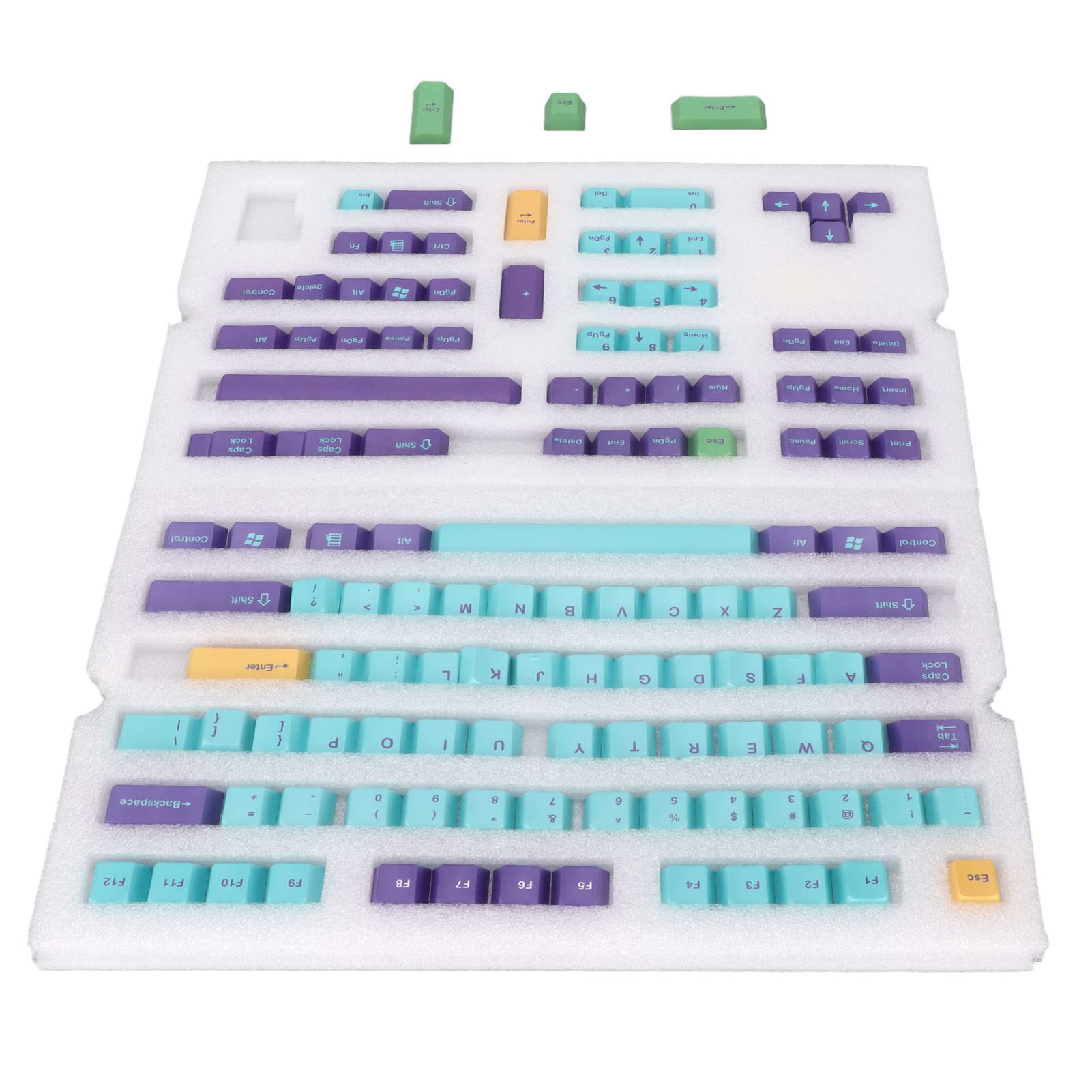 DIY 150 Klawiszy 5 Stron Sublimowany Zestaw Nasadek na Klawisze z PBT dla Klawiatur Mechanicznych o Wysokości Cherry Keycap dla Miłośników Angielskiej Klawiatury (Dla GMK Skeleton King)