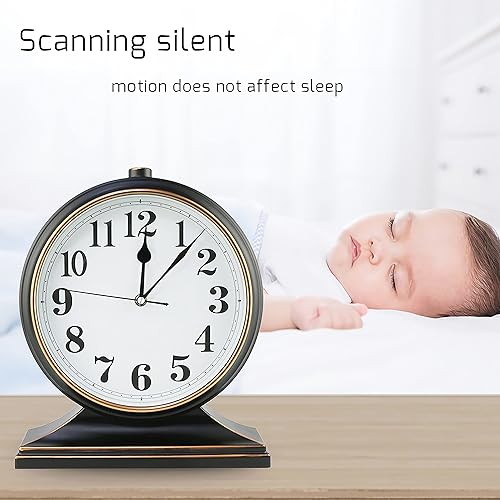 Miniatura 2 de Relojes de escritorio para decoración de mesa, reloj retro de repisa, funciona con pilas para chimenea, sala de estar, dormitorio, oficina,