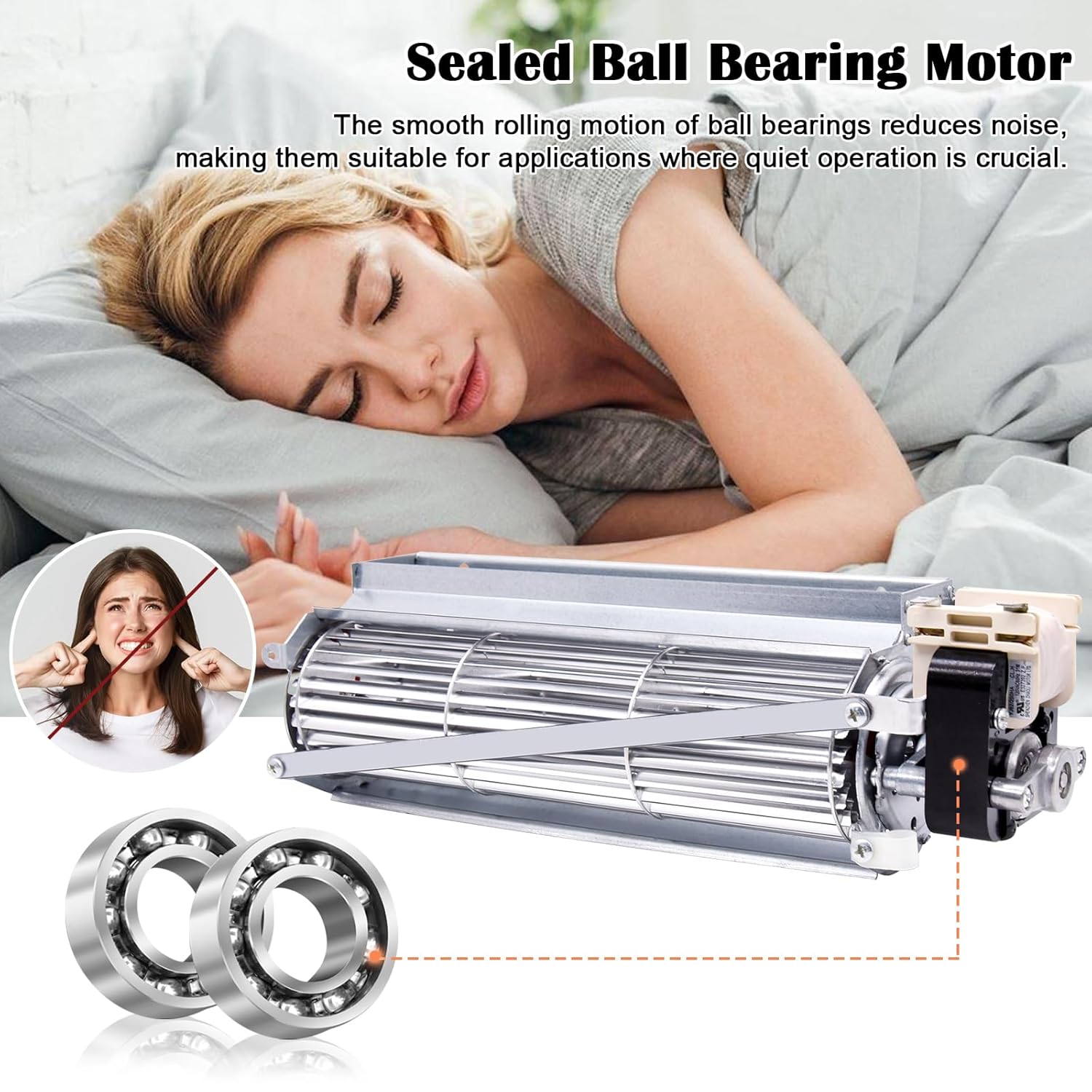 Hiorucet FBK-100, FBK-200, FBK-250, BLOT Replacement Fireplace Blower Fan Unit for Superior, Lennox, Monessen, Majestic, Astria, Martin, Vermont Castings, Rotom HB-RB100.