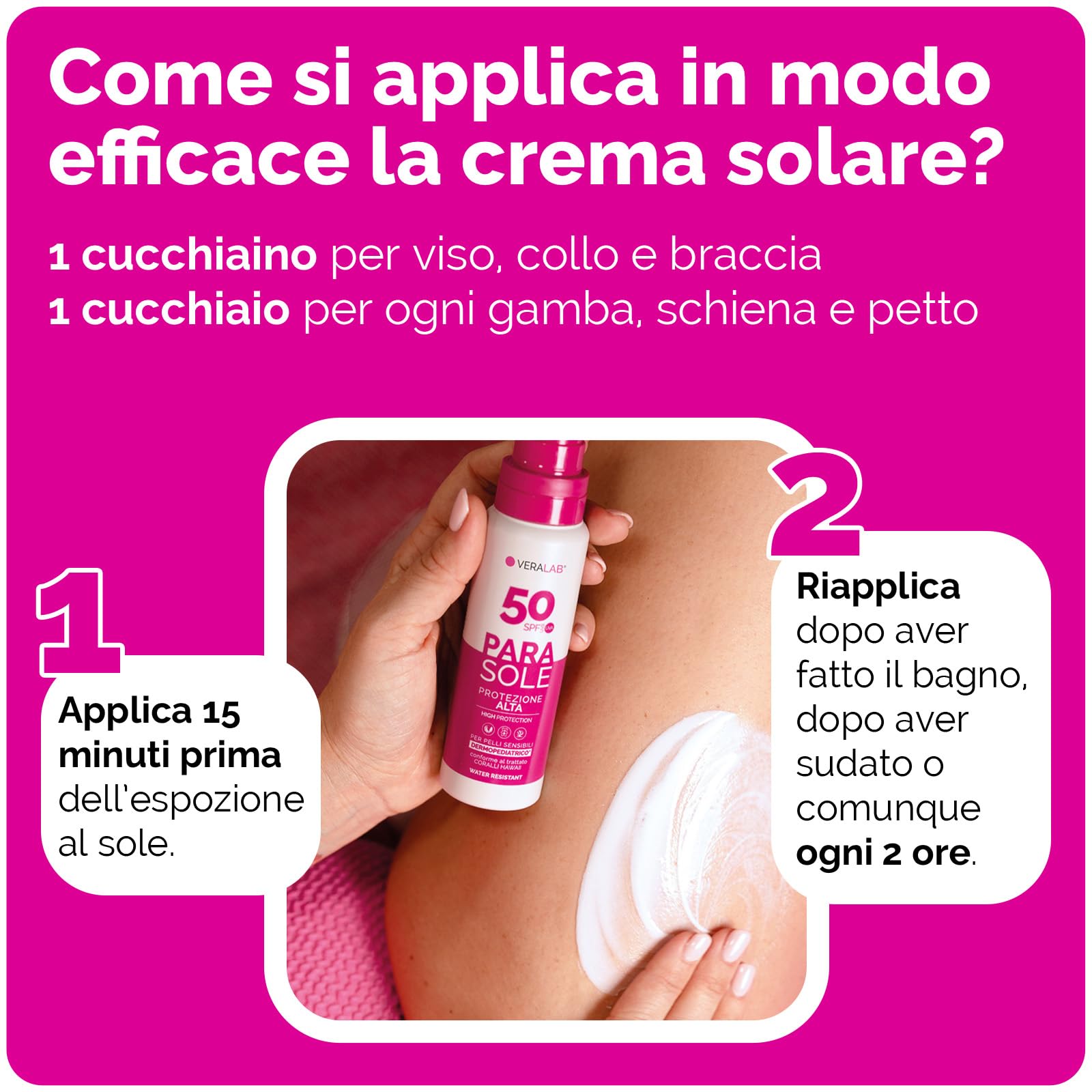 Veralab Kit Solari Protezione Completa, Parasole SPF50 100ml + Doposole 100ml + Pochette Mare - Kit Esclusiva Amazon