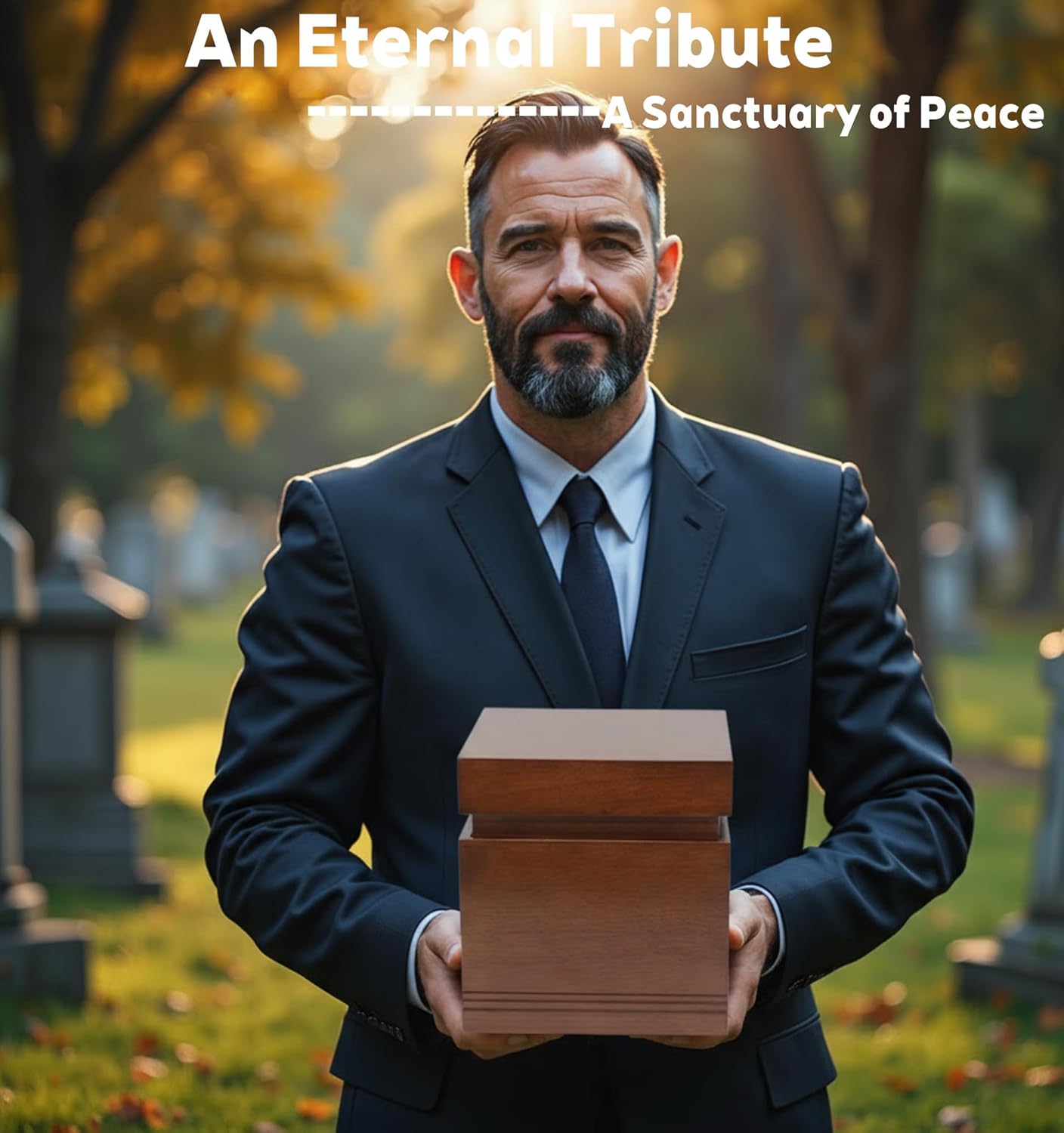 Handcrafted Extra Large Wooden Urns for Human Ashes AdultMale & Women-220 lbs,Cremation Urns Decorative Box with Satin Bag (Square Minimalist Style, 220lb) - Image 3