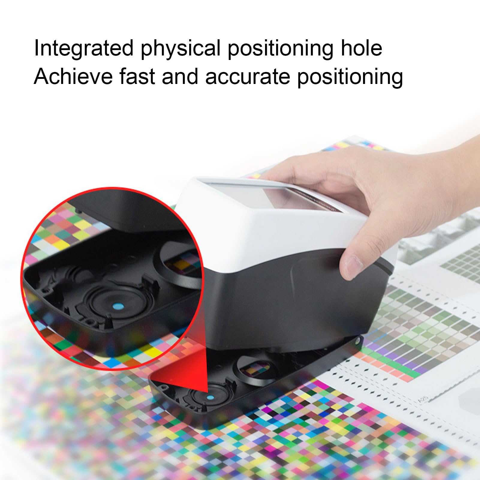 Espectrofotómetro, Colorímetro Portátil de Alta Precisión 0,01 y Visualización en Tiempo Real, Colorímetro de Mano con Fuente de Luz LED Equilibrada de Banda Completa para Impresión de Tinta