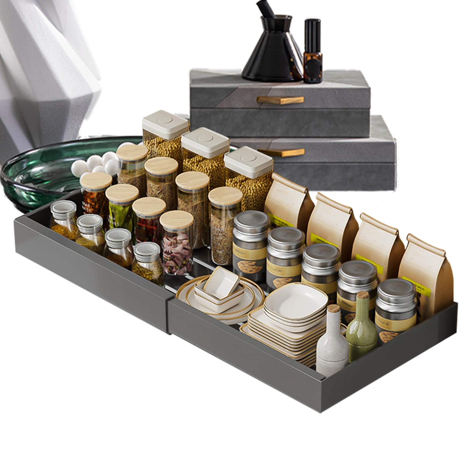 Organizadores y Almacenamiento Bajo Fregadero Almacenamiento Retráctil | Organizador Bajo Fregadero Extraíble Para Cocina Baño Despensa Armario Estante Or