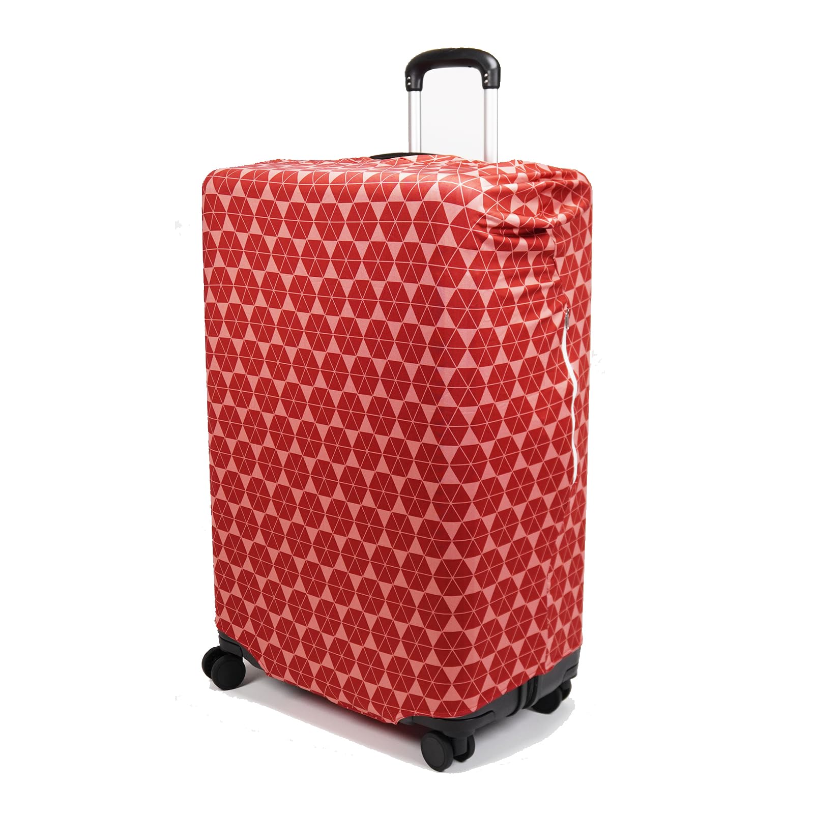 [エース] スーツケースカバー マッフル Lサイズ ポケッタブル 70cm 62843 10 レッド(幾何学)