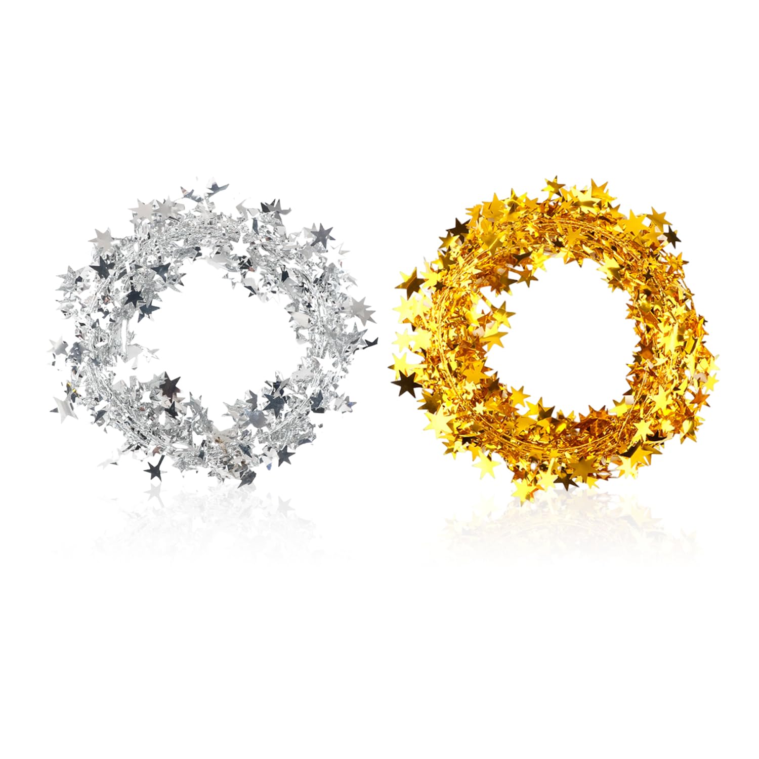 WUFGWBD 2 Pieces Of Sparkling Garland, Party Decoration Garland, Party Scene Decoration, Pvc Garland, Star Garland
