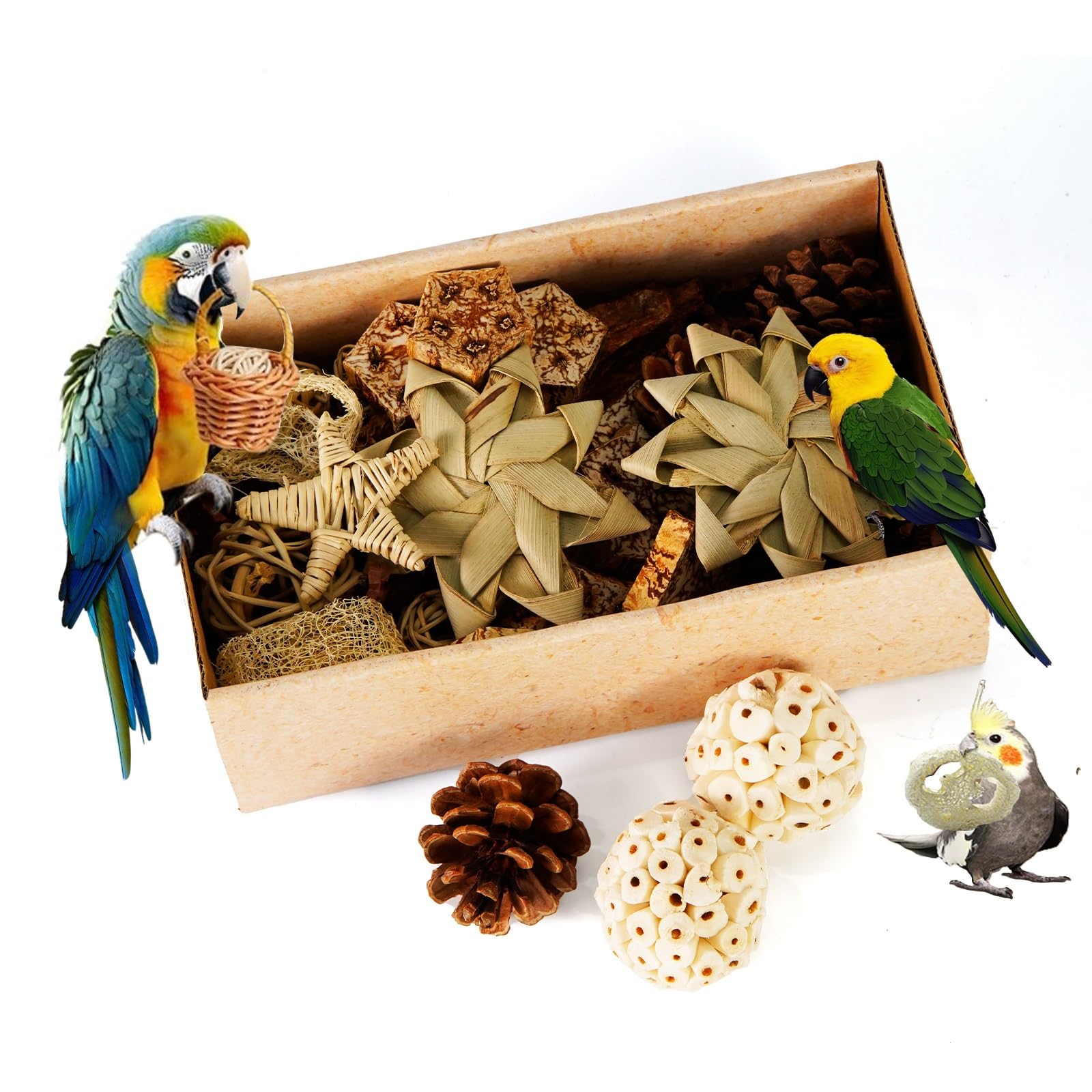 Bird Toys Bird Toys Box Bird Foraging Toys Bird shredding Toys Budgie Toys Conure Toys Cockatiel Toys Parrot Toys Parakeet Toys Bird cage Accessories
