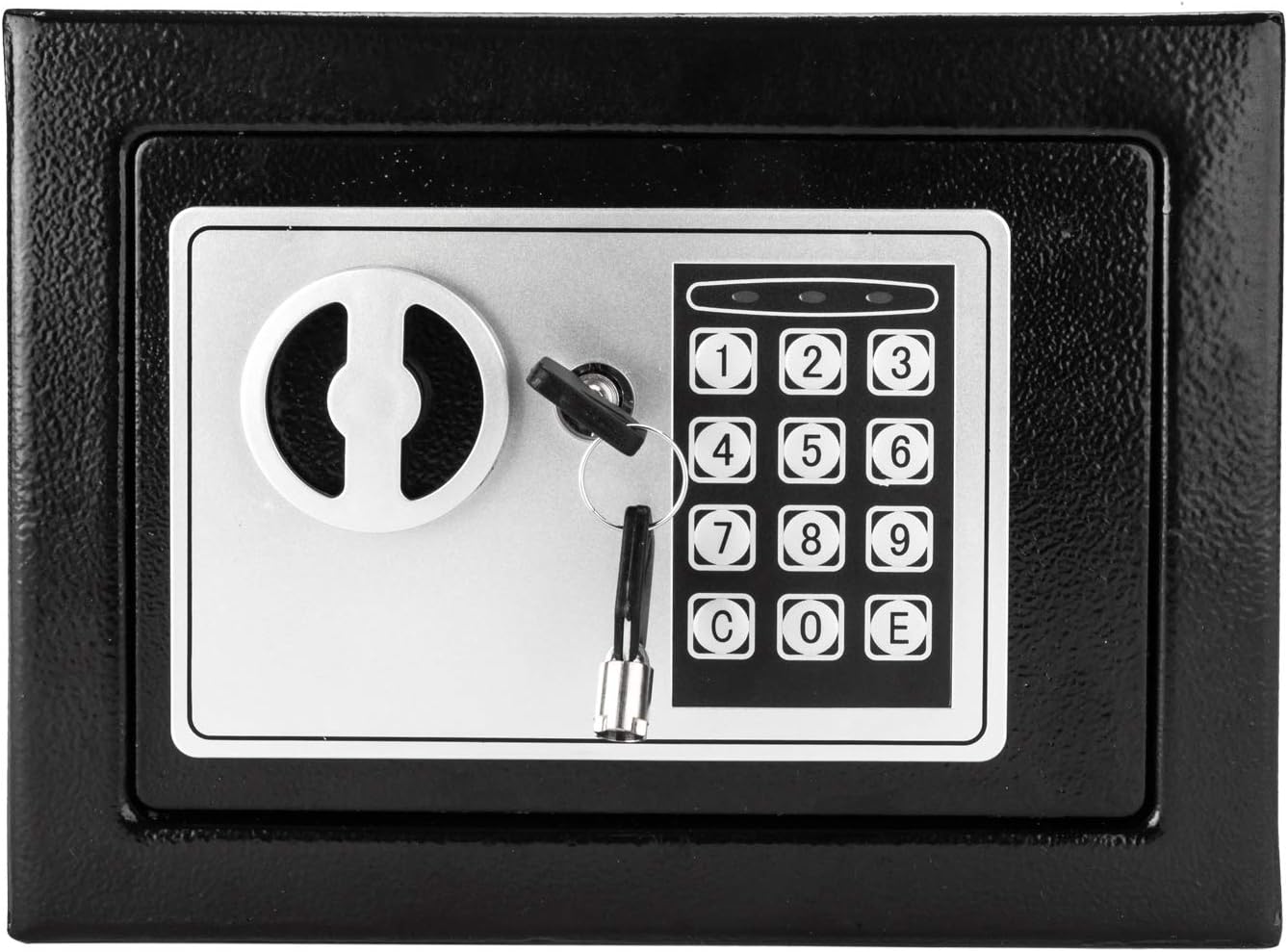 Tenozek 17E Home Use Electronic Password Steel Plate Safe Box Black Digital Safe-Electronic Steel Safe with Keypad
