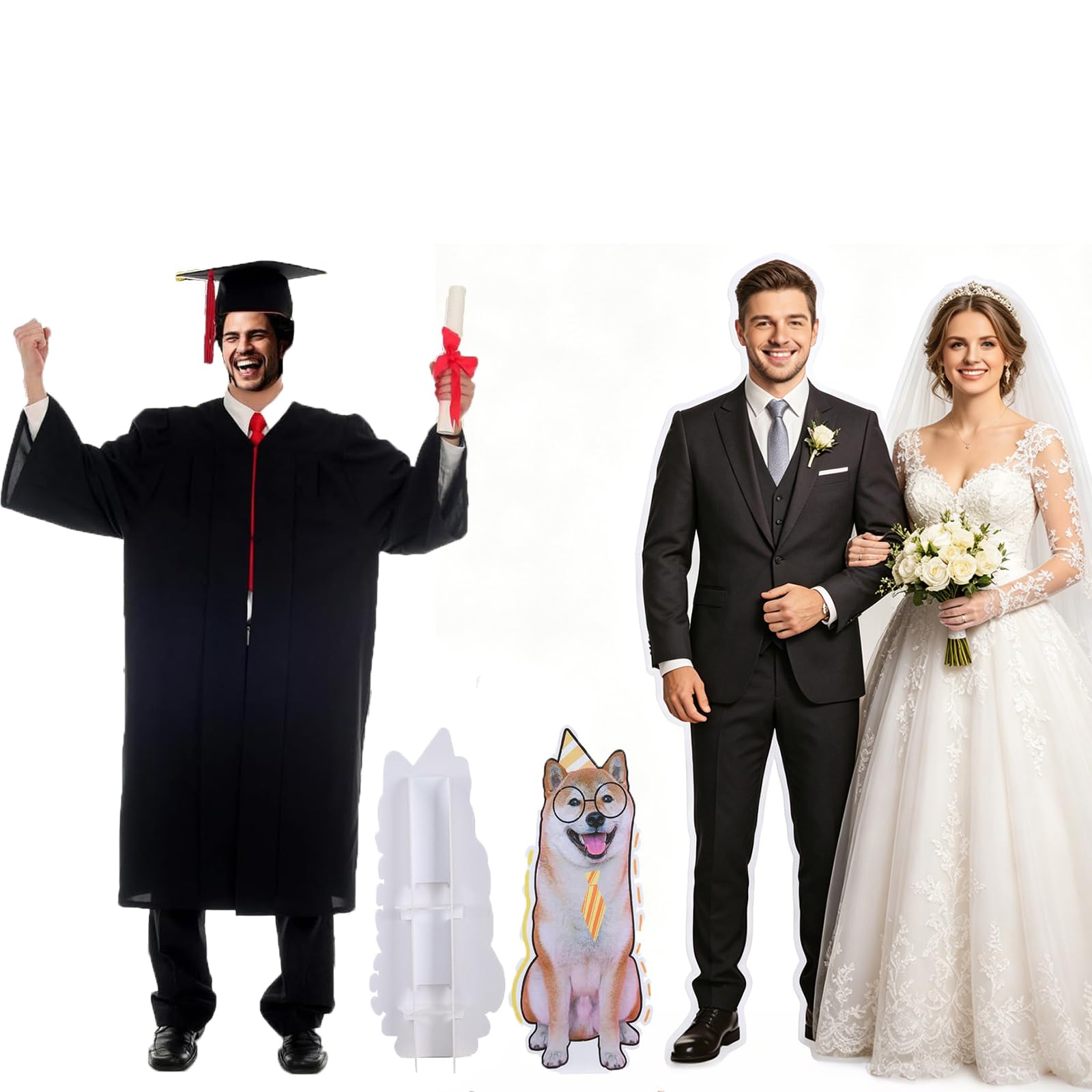 Recorte de Cartón Personalizado a Tamaño Real, Tamaño Real Personalizado, Diseña tu Propio Póster,Carga tu Propia Foto, para Graduaciones, Cumpleaños, Bodas, Fiestas, 1-6 pies