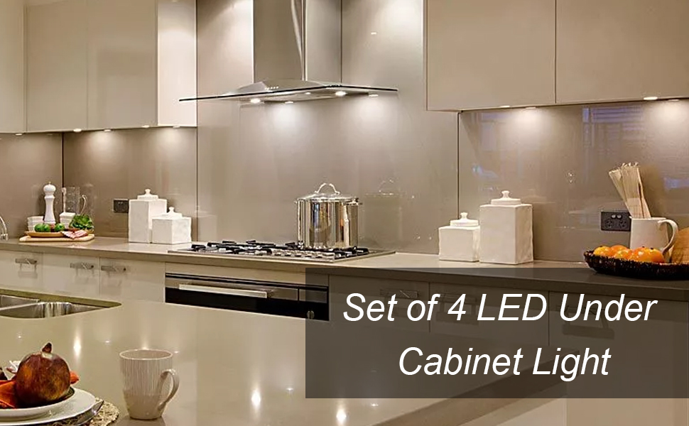 4er Set LED Unterbauleuchten Für Küche & Schrank – 1000LM, Warmweiß, 8W | Schrankbeleuchtung Mit Netzteil & Montagezubehör