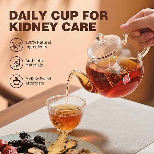 Miniatura 6 de Té de fórmula de té de riñón, té de ginseng Six Treasure, té de hierbas de ginseng y morera, limpieza de riñón, desintoxicación y reparación de