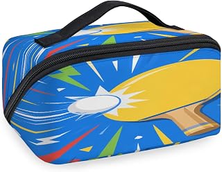 Table Tennis Sports Travel Makeup Bag Organizer