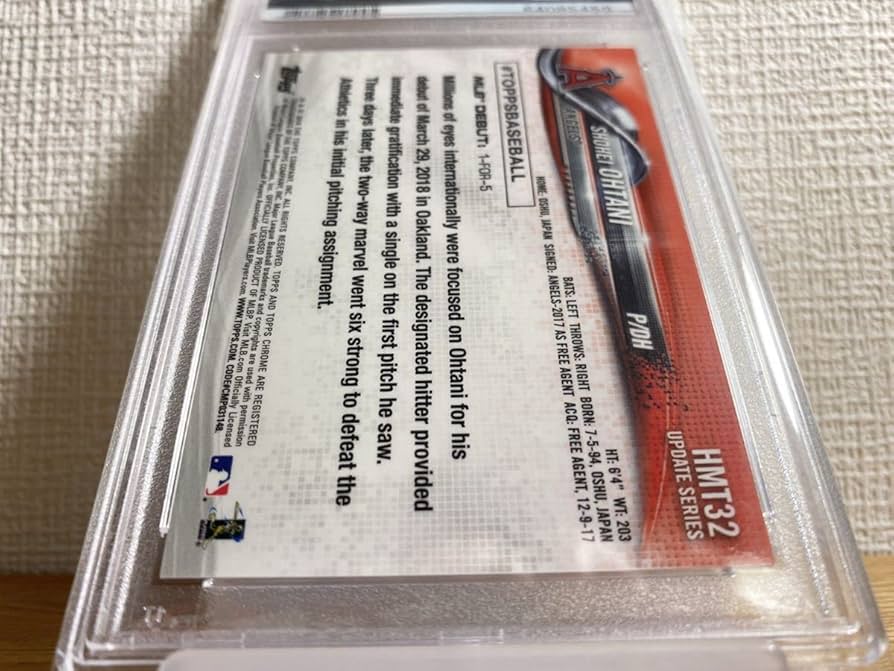 希少 大谷翔平 2018 Topps Chrome #HMT32 ピンク RC Amazon.co.jp: PSA9 MINT 大谷翔平 topps chrome 2018 ピンク