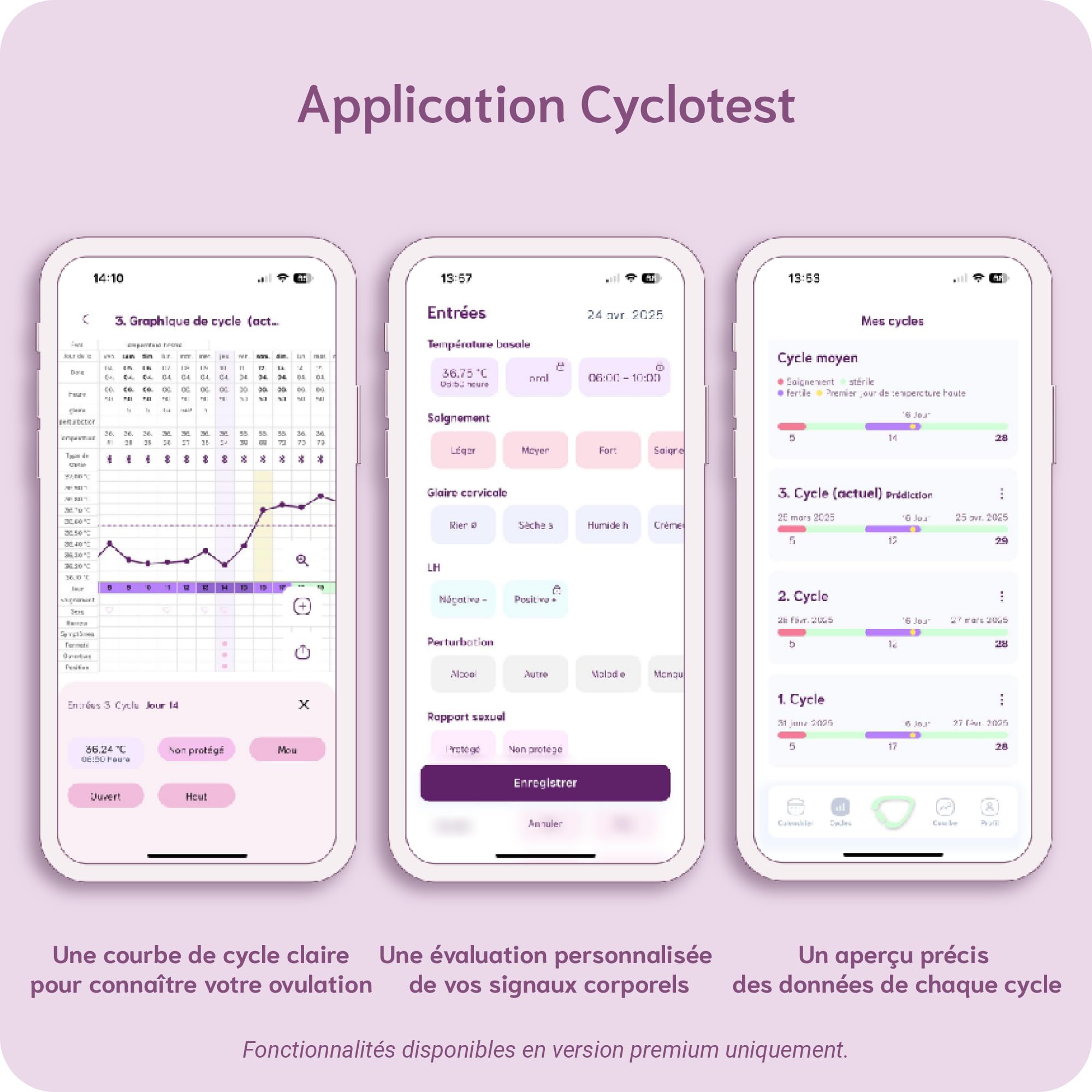 Cyclotest MySense Flex Thermomètre Basal Connecté | Accès app premium pendant 3 mois avec transfert automatique de la température