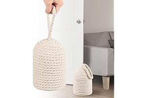Rope Door Stopper - Decorative Door Stop with Handle for Inside Door or Window Wedge