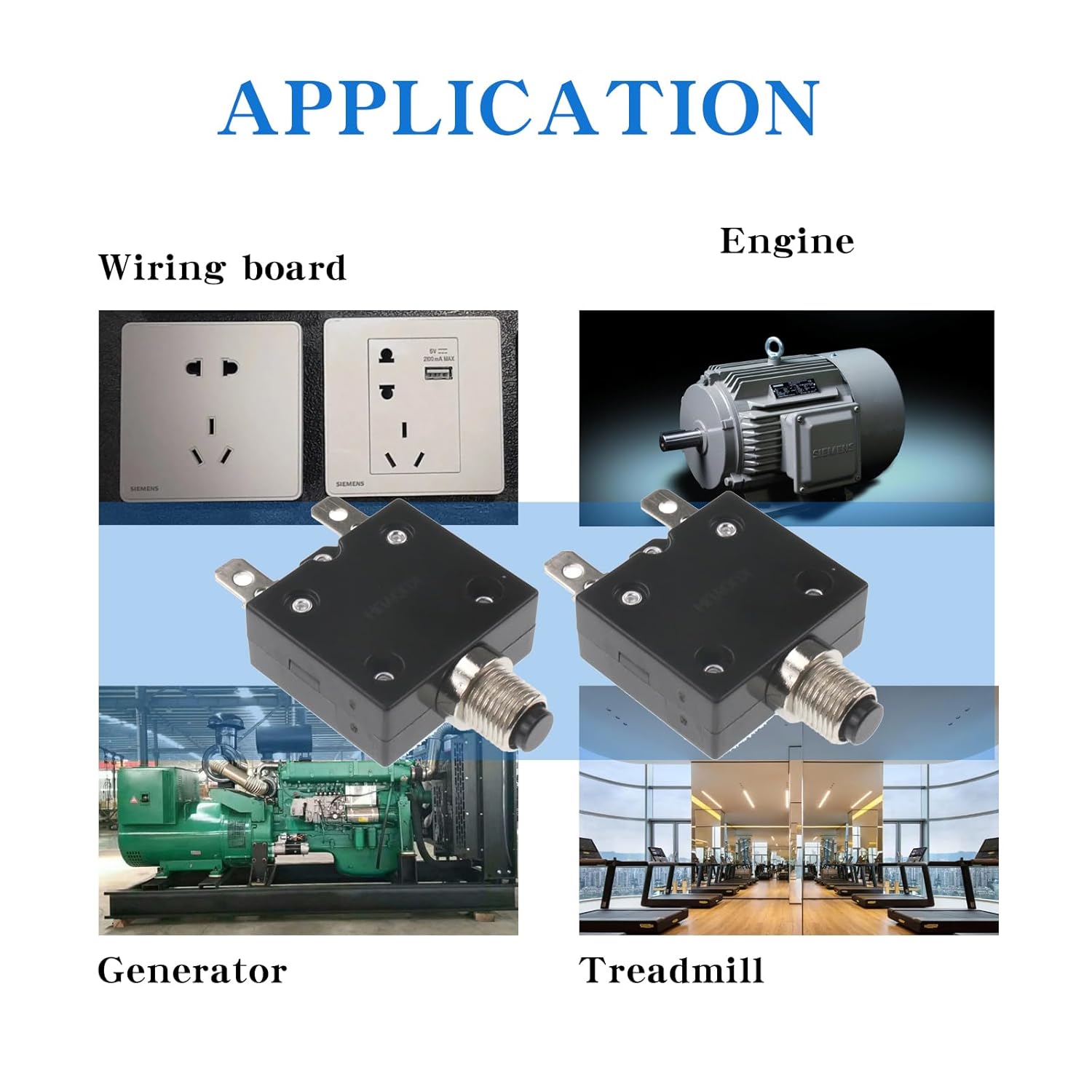 2pcs 5 Amps 125/250VAC Thermal Circuit Breaker,32VDC Quick Connect Terminals Manual Reset Fuse Teste Overload Protector Switch,Low Voltage Protection with Dust Cover and 18AWG Wires
