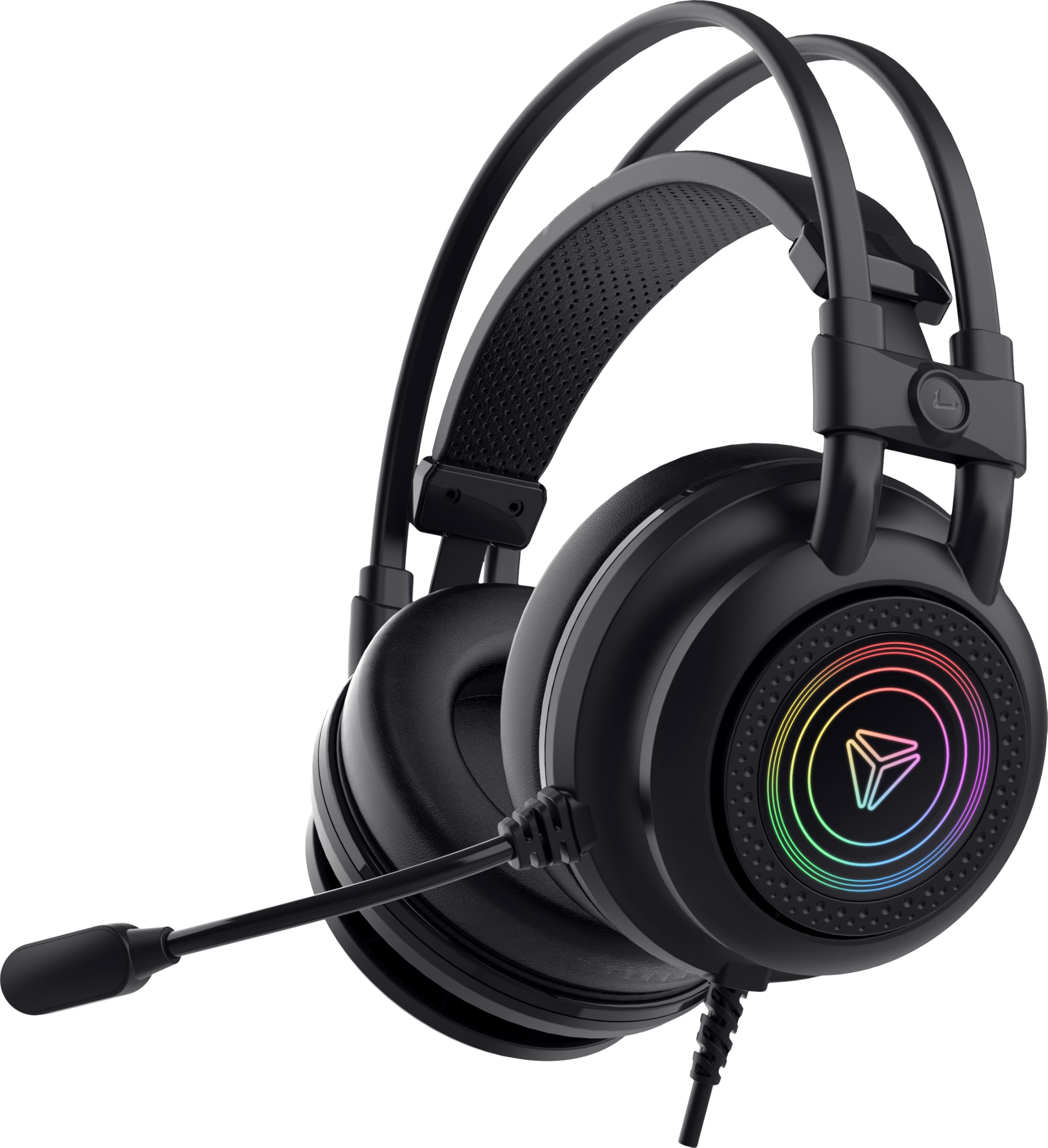 Yenkee Auriculares Gaming USB con Sonido Envolvente 7.1, Micrófono, Iluminación LED, 2,4 m