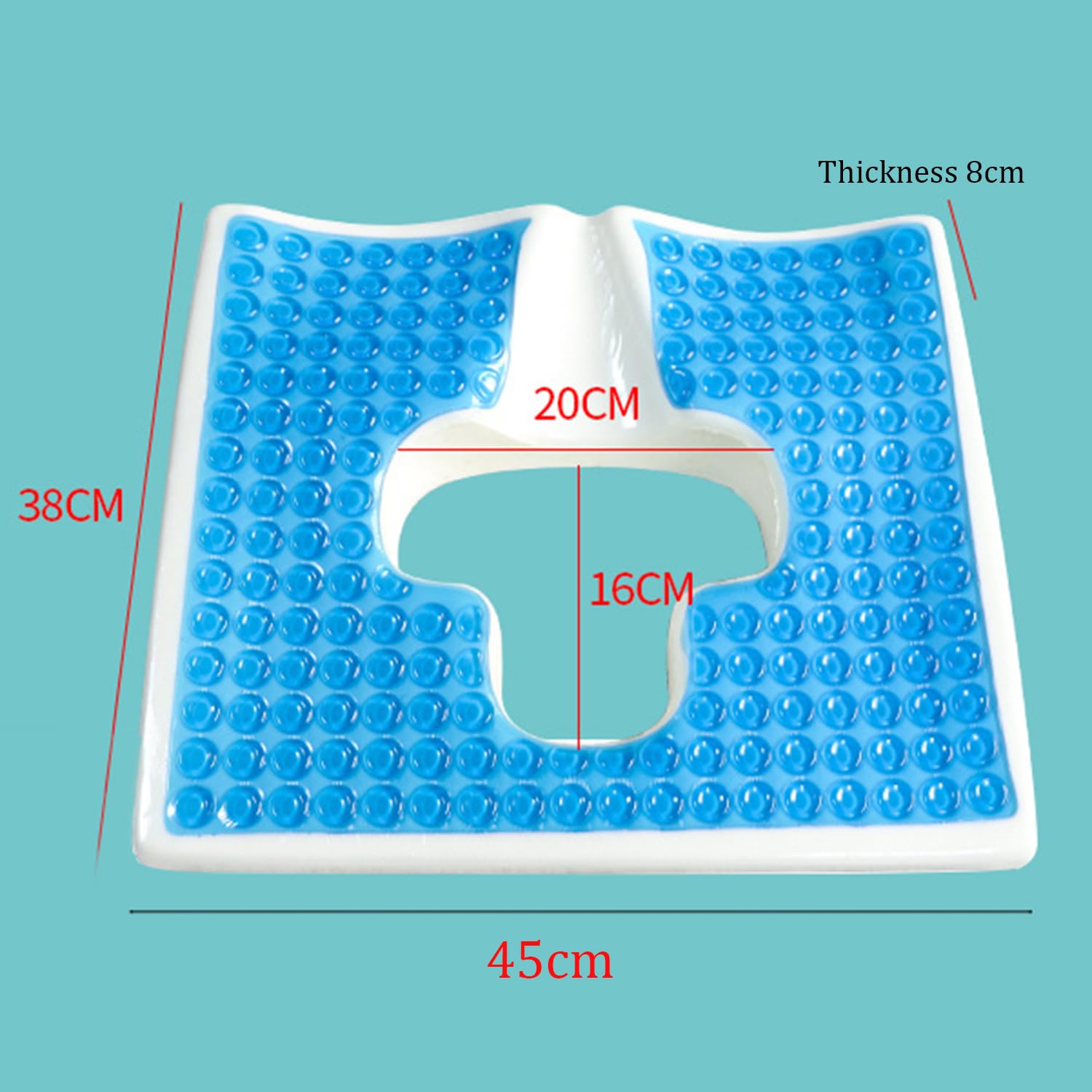 Cuscino Anti-Decubito,Cuscino In Memory Foam Per Il Coccige,Materiale In Fibra,Apertura a Forma Di t,Ottima Traspirabilità,Adatto Per Persone Costrette a Letto o Che Trascorrono Lunghi Periodi Sedute