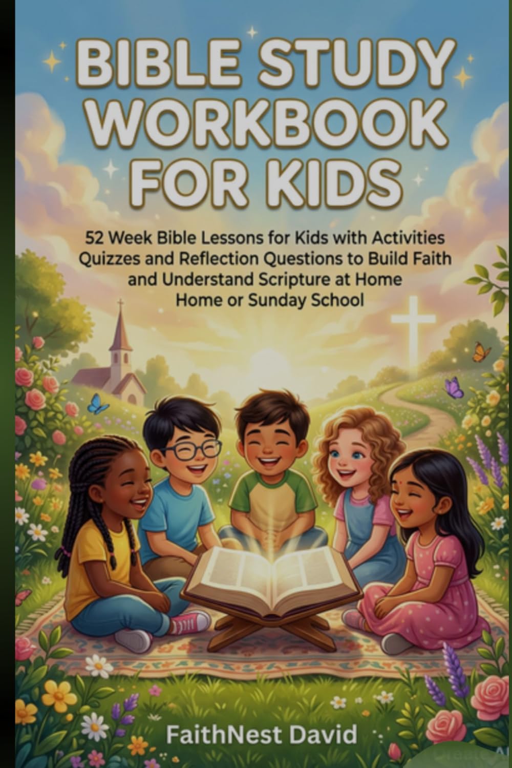 Bible Study Workbook for Kids: 52 Week Bible Lessons for Kids with Activities Quizzes and Reflection Questions to Build Faith and Understand Scripture at Home or Sunday School