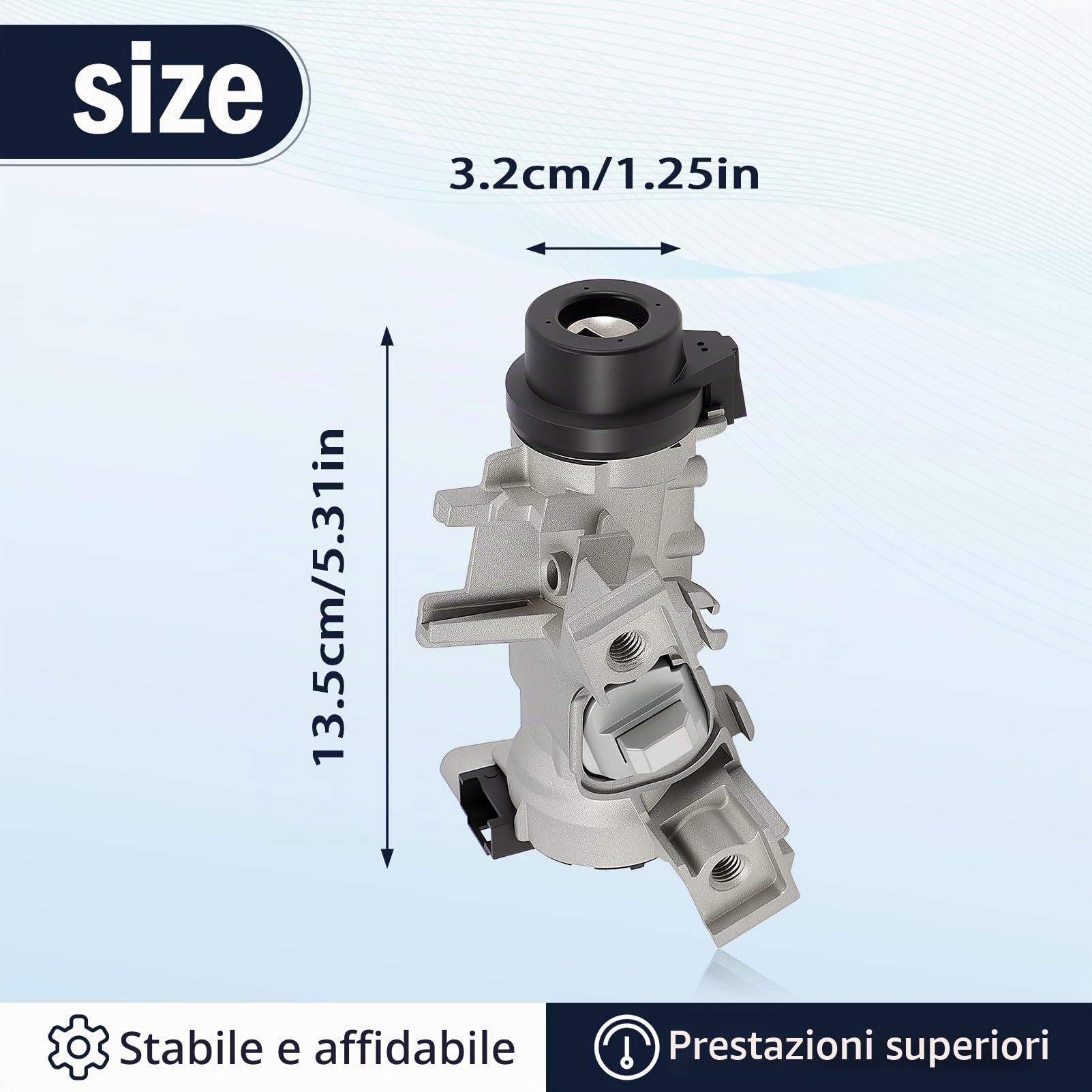1K0905851B Interruttore di Accensione Bloccasterzo con 2 Telecomando 2 Chiavi per A1 A3 Q3 Golf 5 6 7 Seat Altea Leon Octavia Beetle Caddy 3 Jetta Touran Tiguan Serratura Accensione 1K0905841