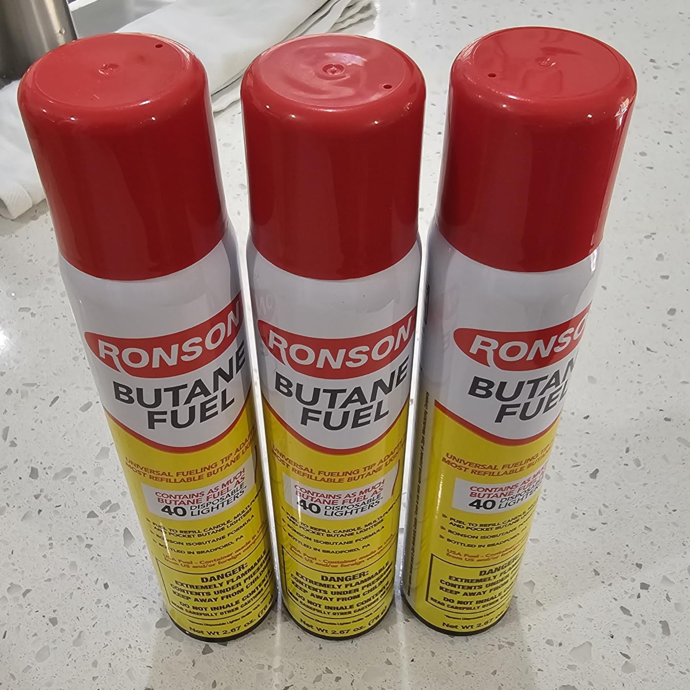 Ronson Lighter Butane Refill 135ML (Pack of 3) with