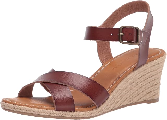 Amazon Essentials womens Two Piece Wedge Espadrille Sandal Espadrille Wedge Sandal