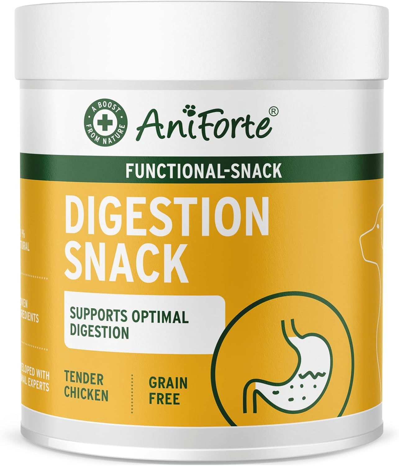 AniForte Digestion Snack for Dogs 300 g – Digestive Dog Treats with Probiotics, Healing Moor, Promotes Intestinal Regulation, Improves Faecal Texture, Grain-Free, Sugar Free