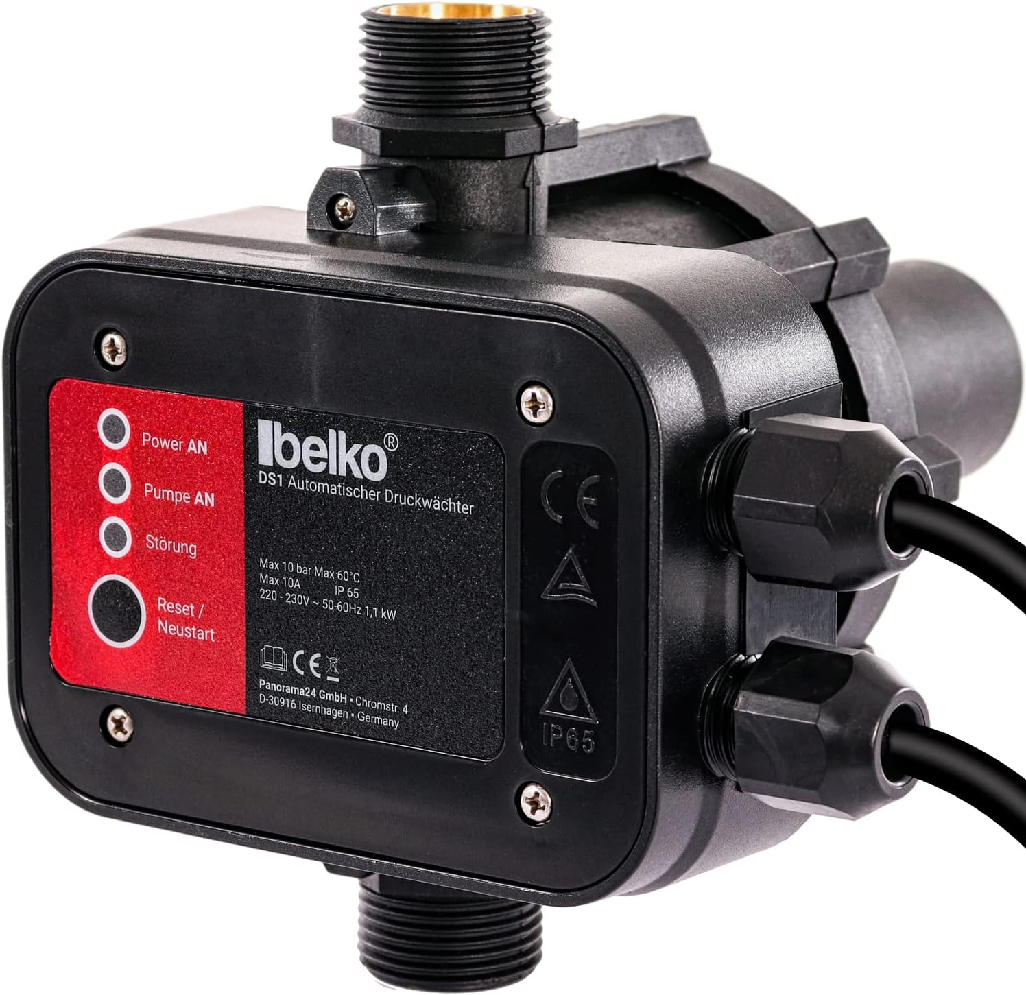 MONZANA® Druckschalter Wasserpumpe mit Kabel 10 Bar Trockenlaufschutz Pumpensteuerung