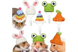 4 Pieces Hamster Hat Mini Small Animals Hat with Adjustable Strap Lovely...