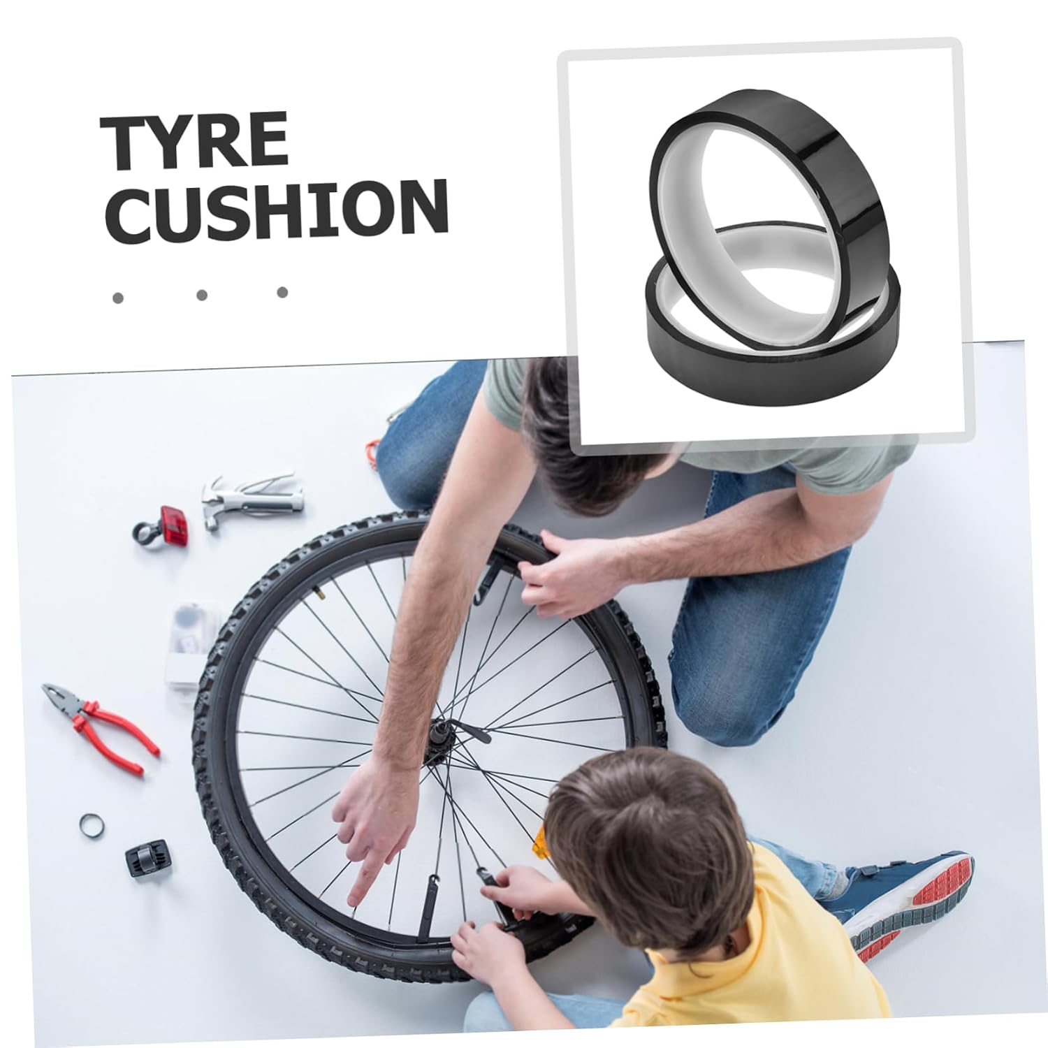 Hemoton 2 Rolls Durable Bike Tire Liner Tape of High Pressure Sealing Tape for Puncture Prevention Options for Mountain and Road Biking Reliable Rim Strips