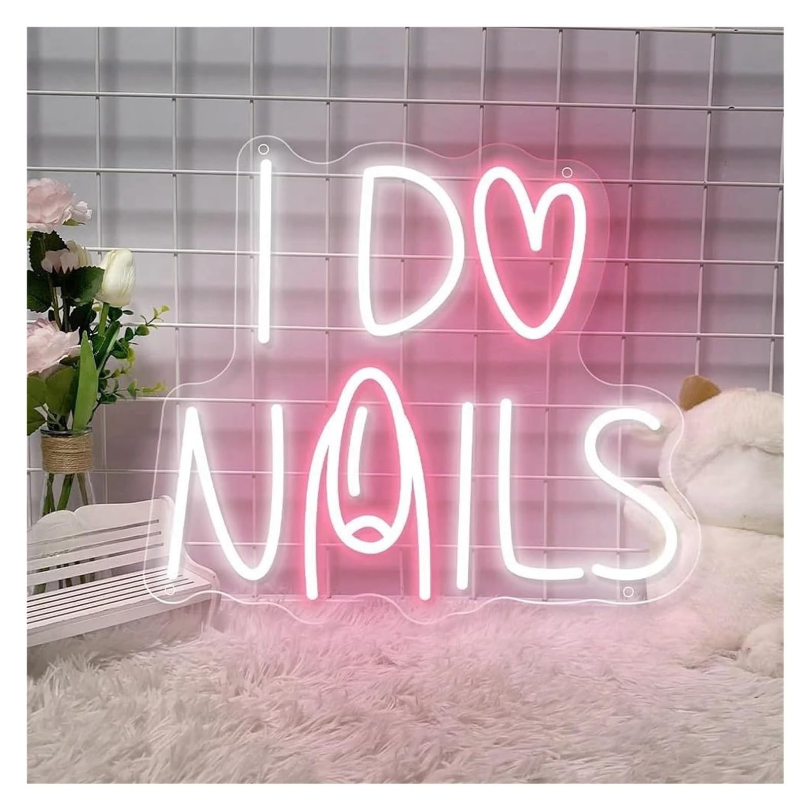 Néon Je fais des ongles enseigne lumineuse pour sublimer un mur vide