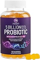 NaturesPeak Probiotic Gummies 5 Billion CFU - 6 Strains for Gut Health, Digestion & Immunity - Orange Flavor, No Refrigeration, 120 Count