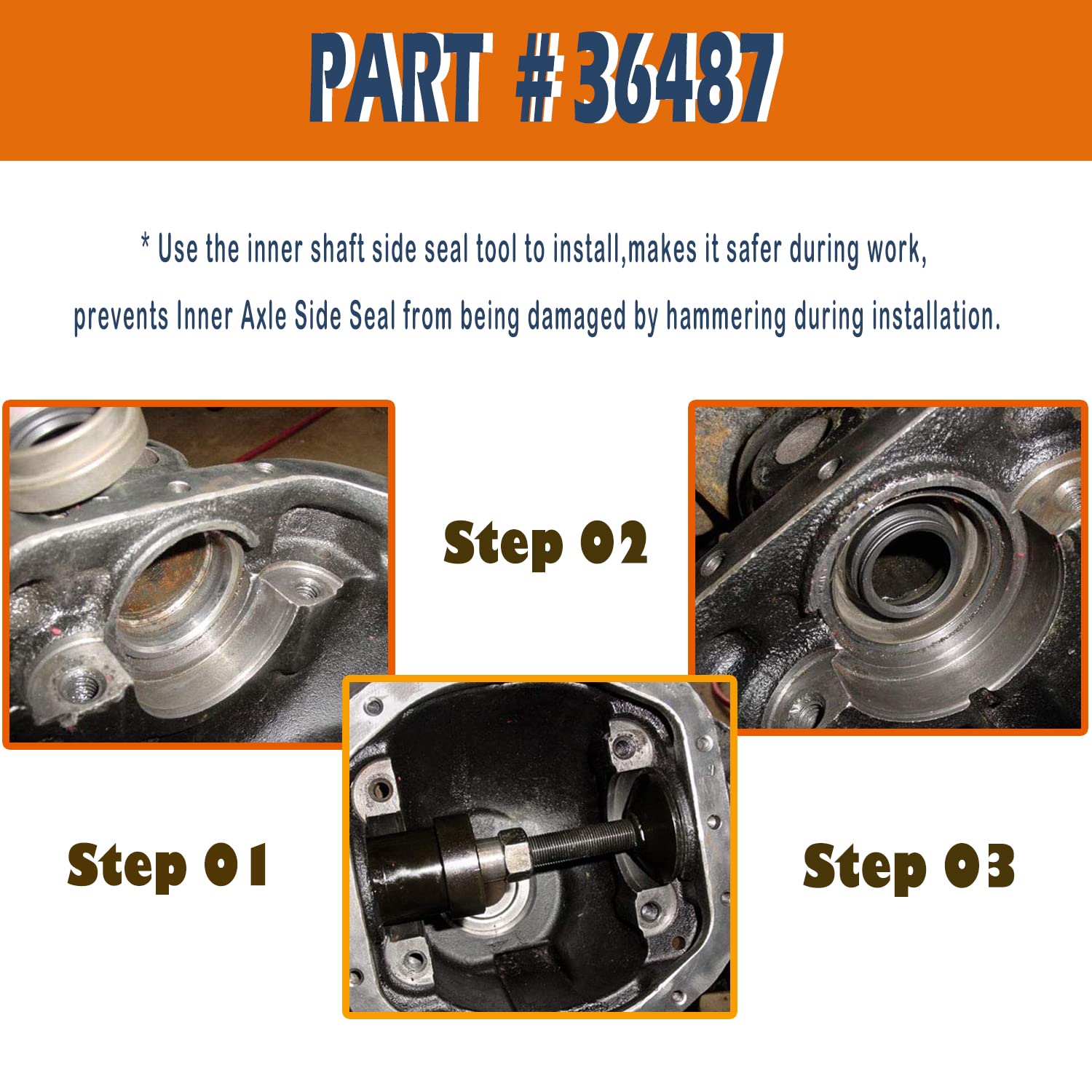 Amazon.com: 36487 Front Inner Axle Shaft Seal for Dana 50/60