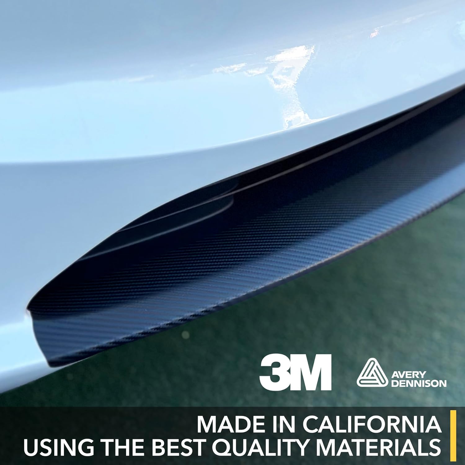 TWRAPS Front Lower Lip Wrap for Tesla Model 3 Highland 2024-2026 - Black Carbon Fiber Chin Spoiler Trim Cover for Refresh and Plaid, Made of Premium Vinyl Film for Bumper Splitter