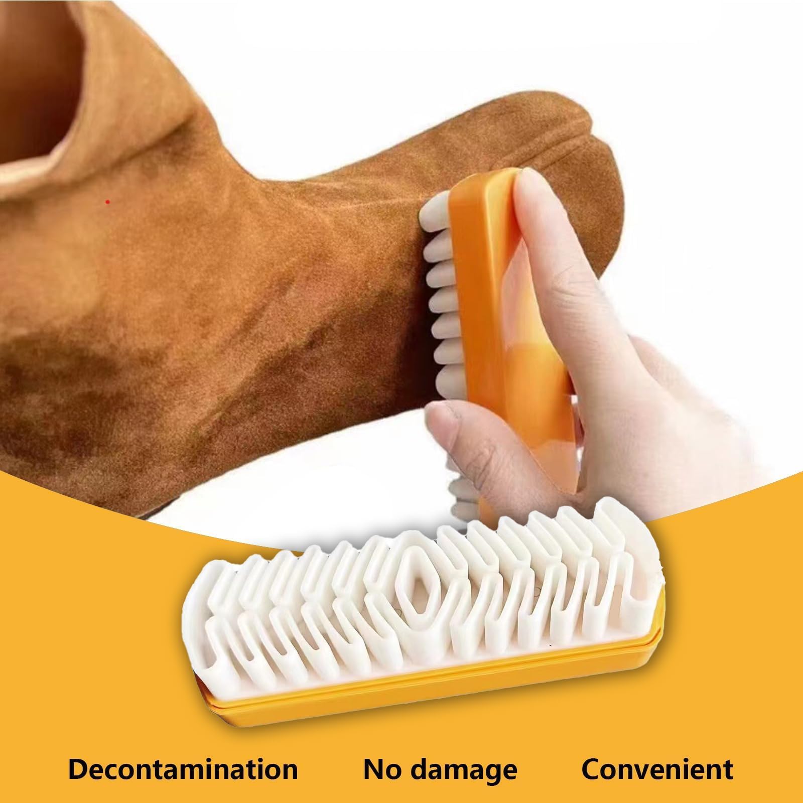 Brosse à Chaussures en Daim et Nubuck - Outil d'Entretien pour Chaussures
