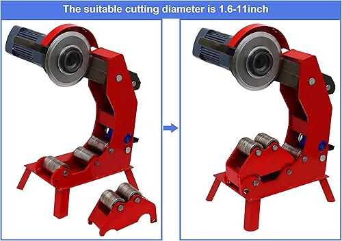 Miniatura 2 de TECHTONGDA Cortadora hidráulica de tubería eléctrica Cortadora de tuberías para tubos galvanizados de acero de 1.6-11 pulgadas de diámetro con motor
