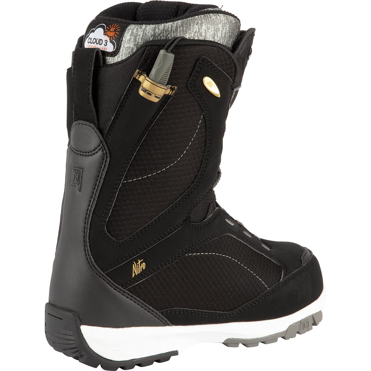 Nitro Monarch TLS ´22 Bateau de Snowboard Femme, Noir, 255
