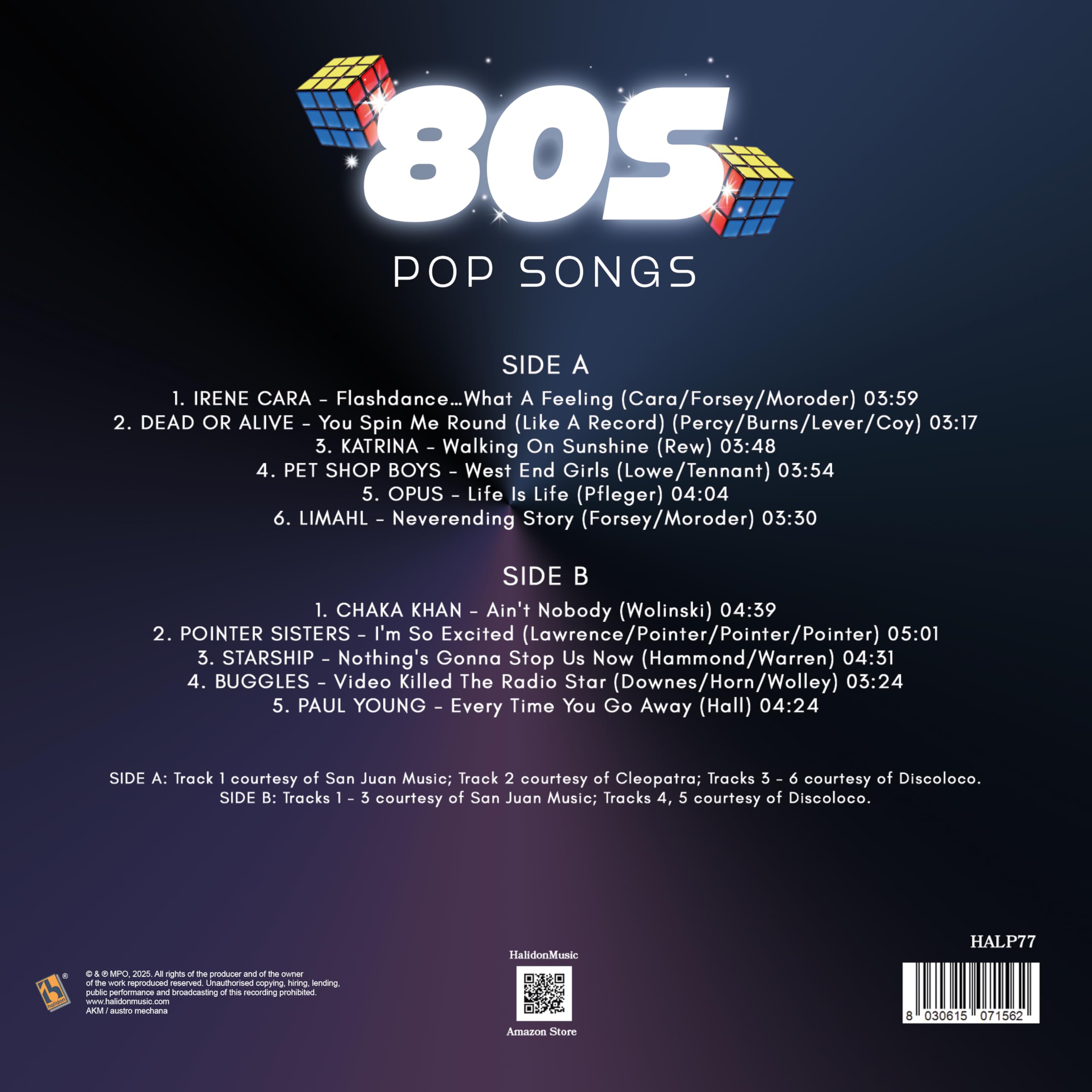 Disco de 80s Pop Songs, Colección de Música de los Años 80, Edición Especial de Color