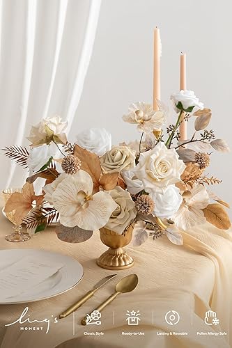 Miniatura 4 de Ling's moment - Juego de flores artificiales para manualidades, ramos de boda, centros de mesa, arreglos, fiestas, baby showers y decoración del