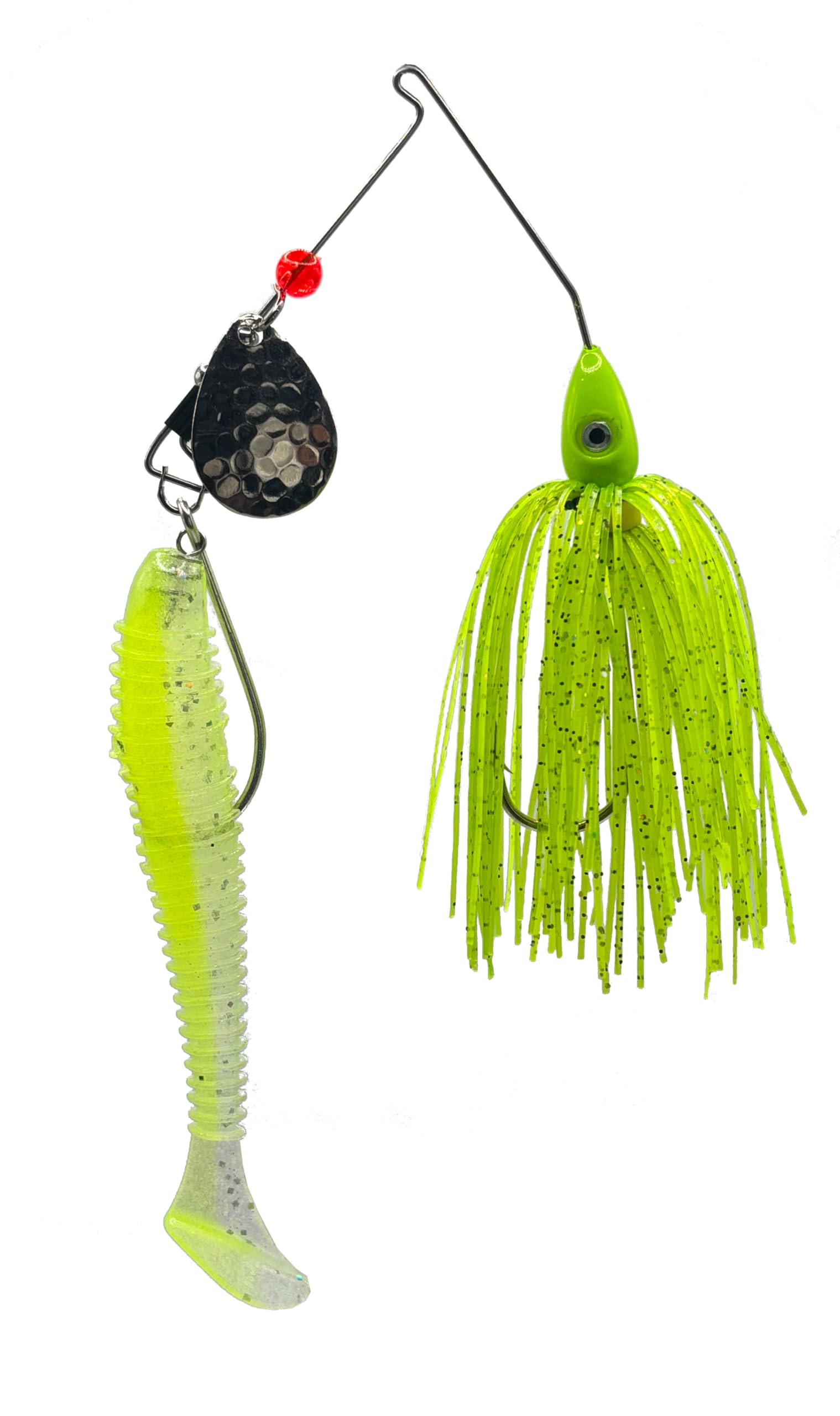 SIMS TACKLE Predator Spinner Bait Swim Bait, Powder Coated Head, Silicone Skirt, premimum swimbait