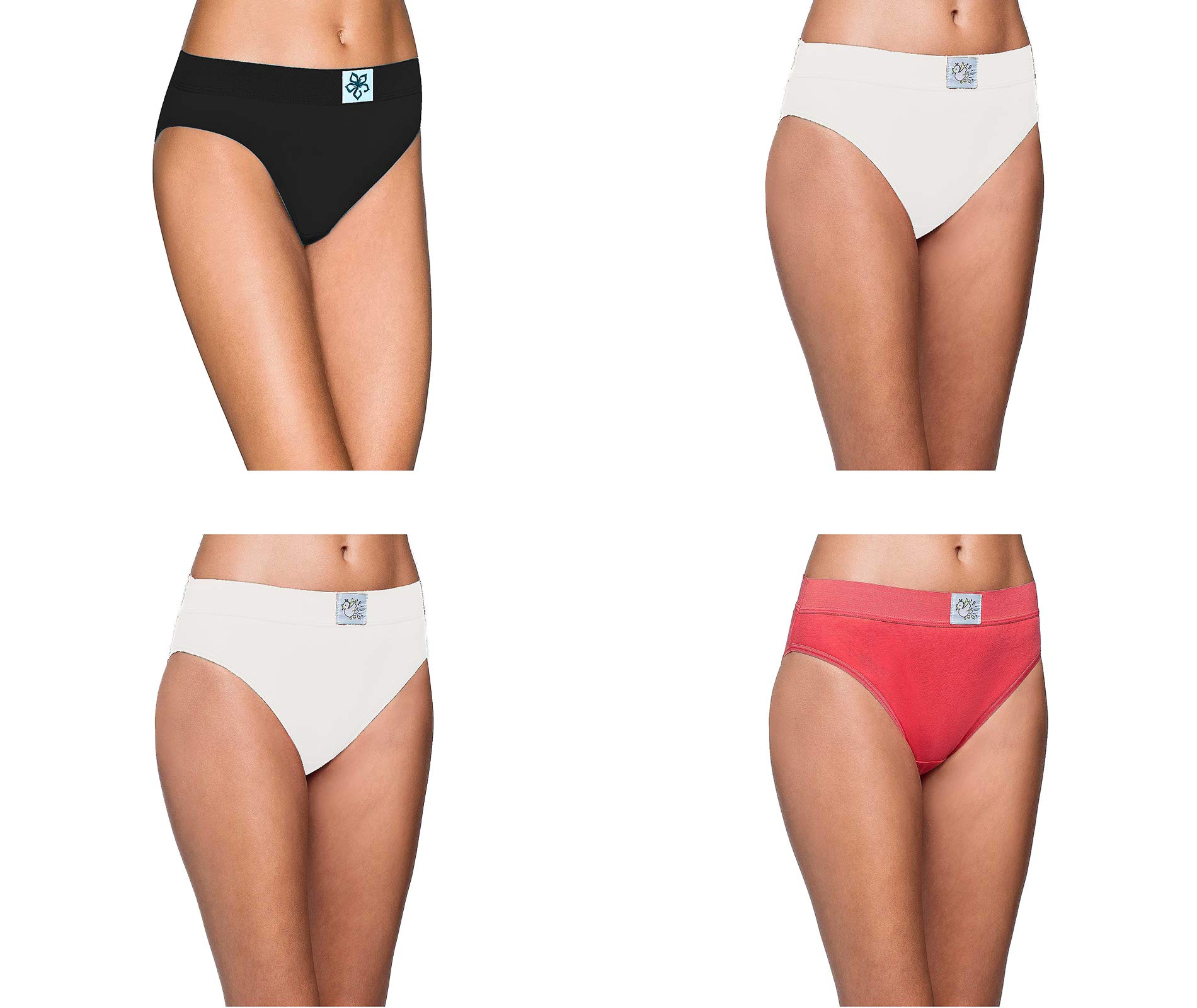 Pepperika Women's Plus Size Soft Breathable Cotton Hipster Brief Bikini Underwear Full Coverage Panties (Multi-Coloured) (Colours May Vary), Multi-Colour, 5XL